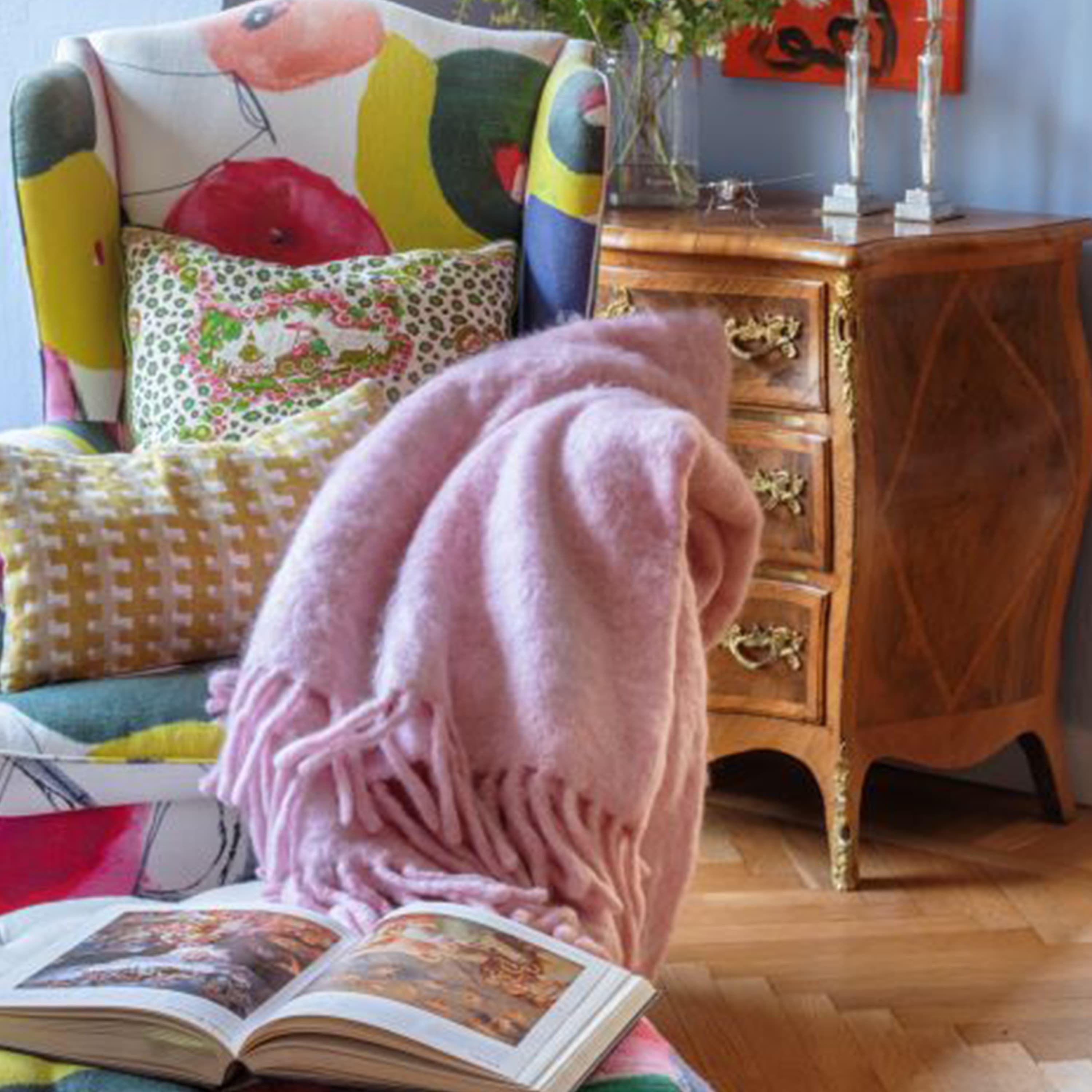 Luxury Kid Mohair torkkupeitto rose