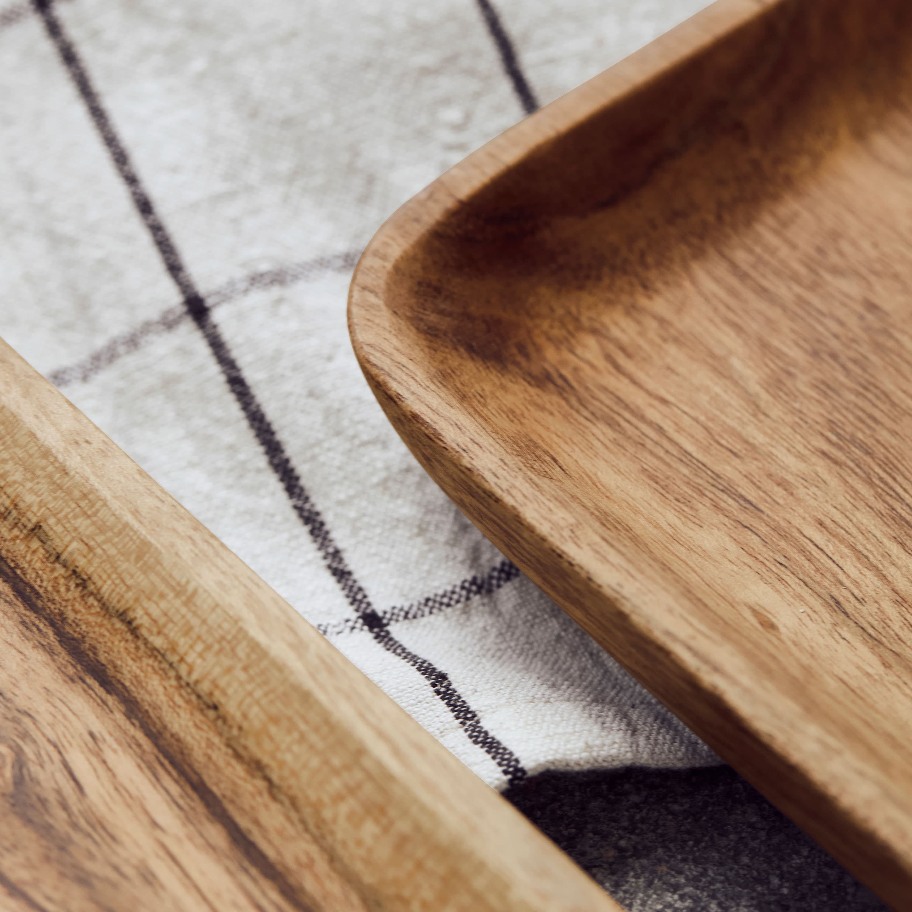Wood Tarjotin Luonnonväri 2 kpl