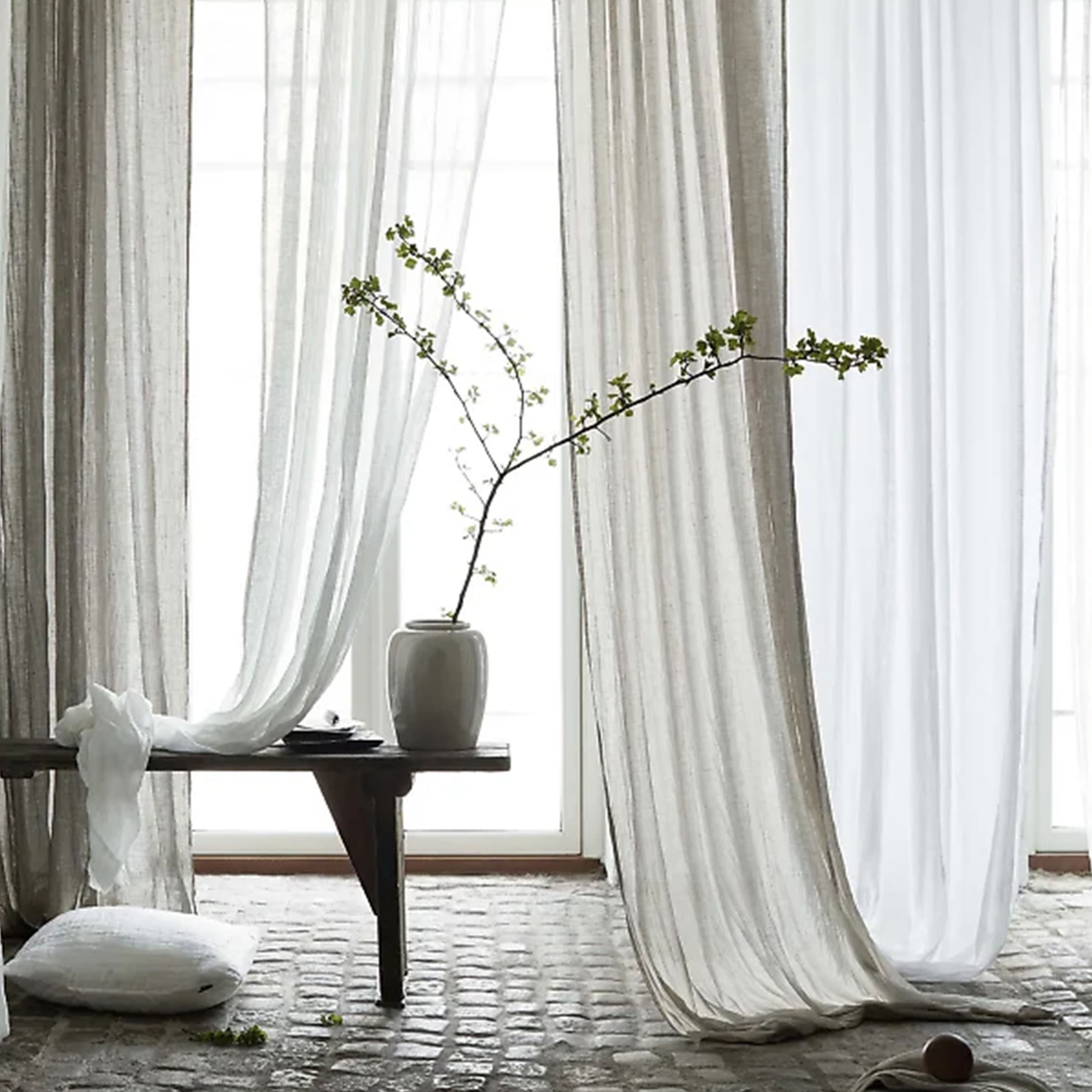 Dalsland Verhon pituus Pellava Mother of Pearl 250cm