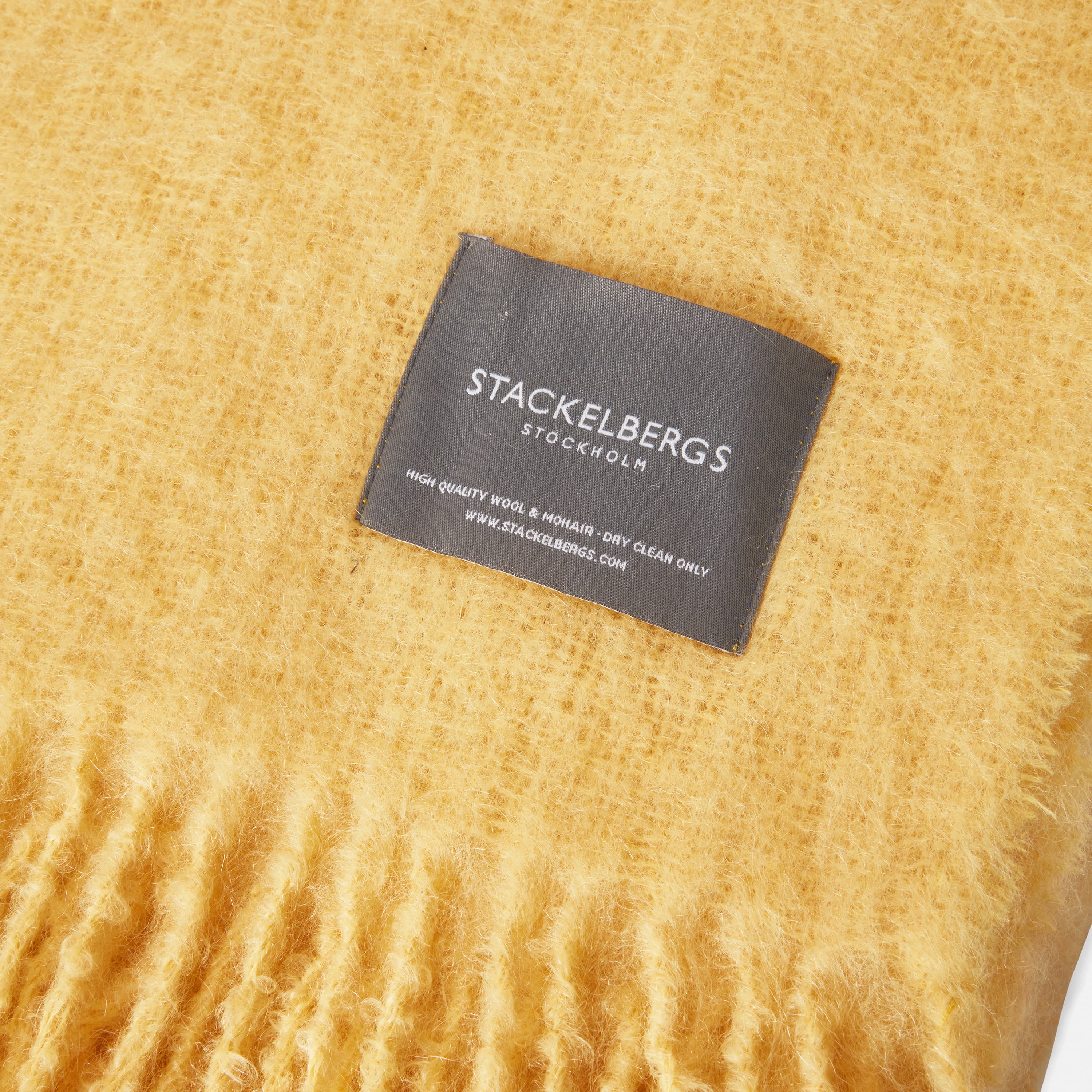 Mohair torkkupeitto golden yellow