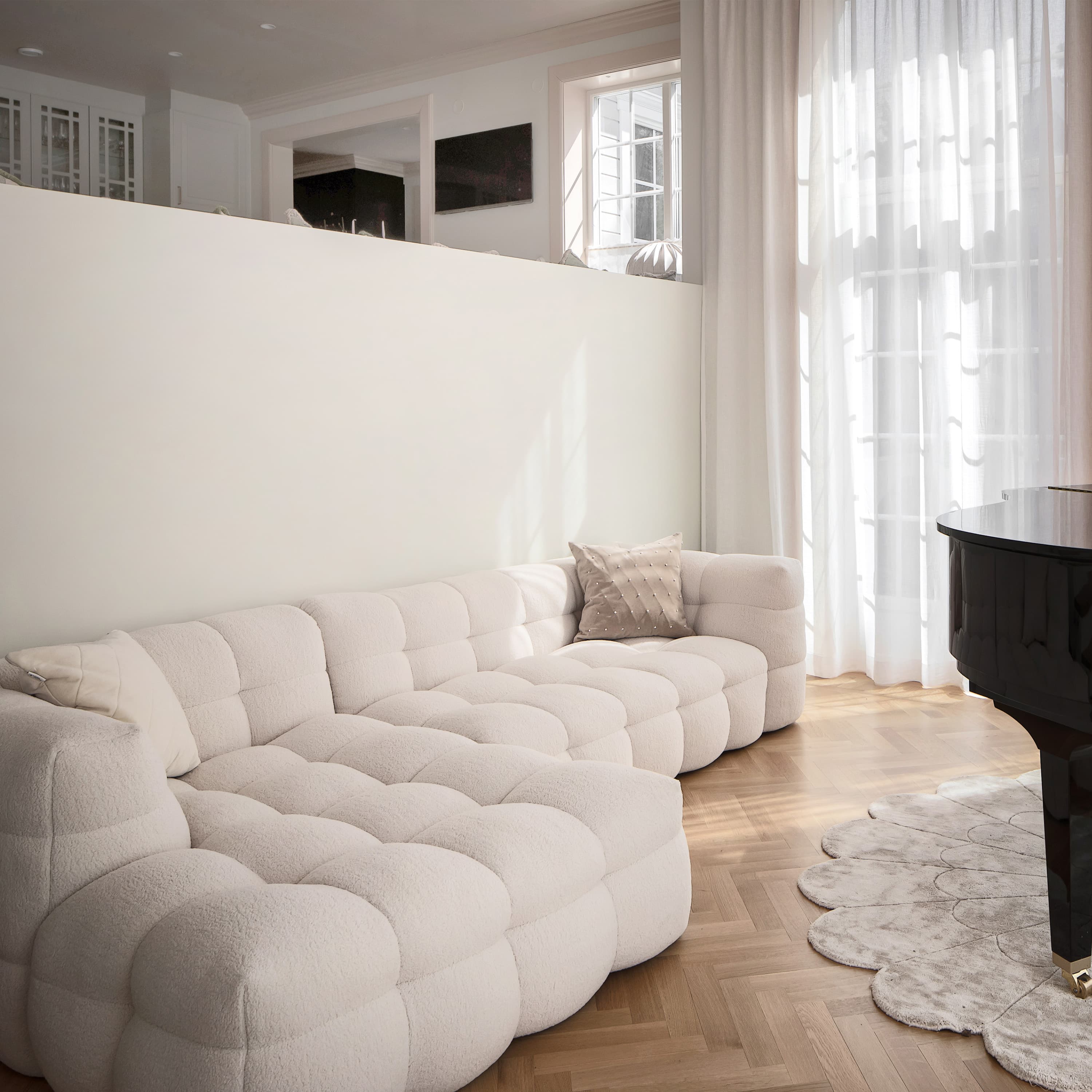Billie Divaanisohva Vasen Creme Teddy
