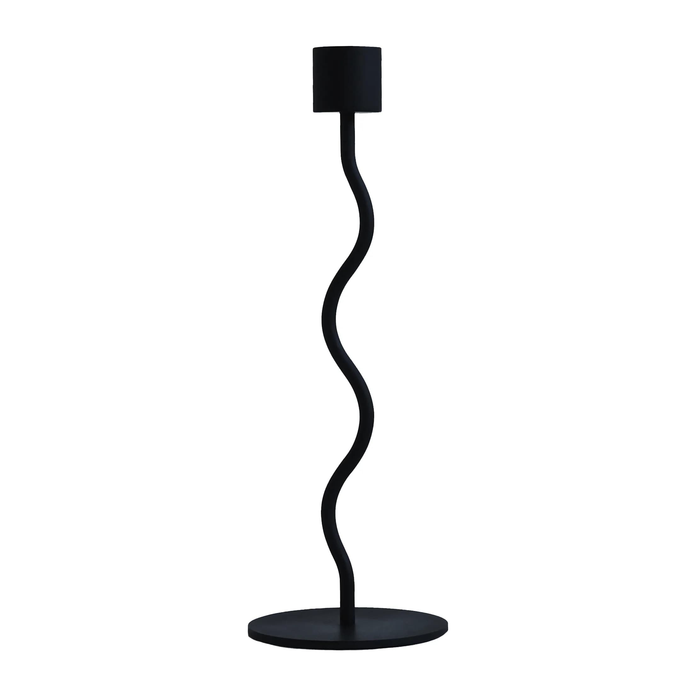 Curved Kynttilänjalka Black 23cm