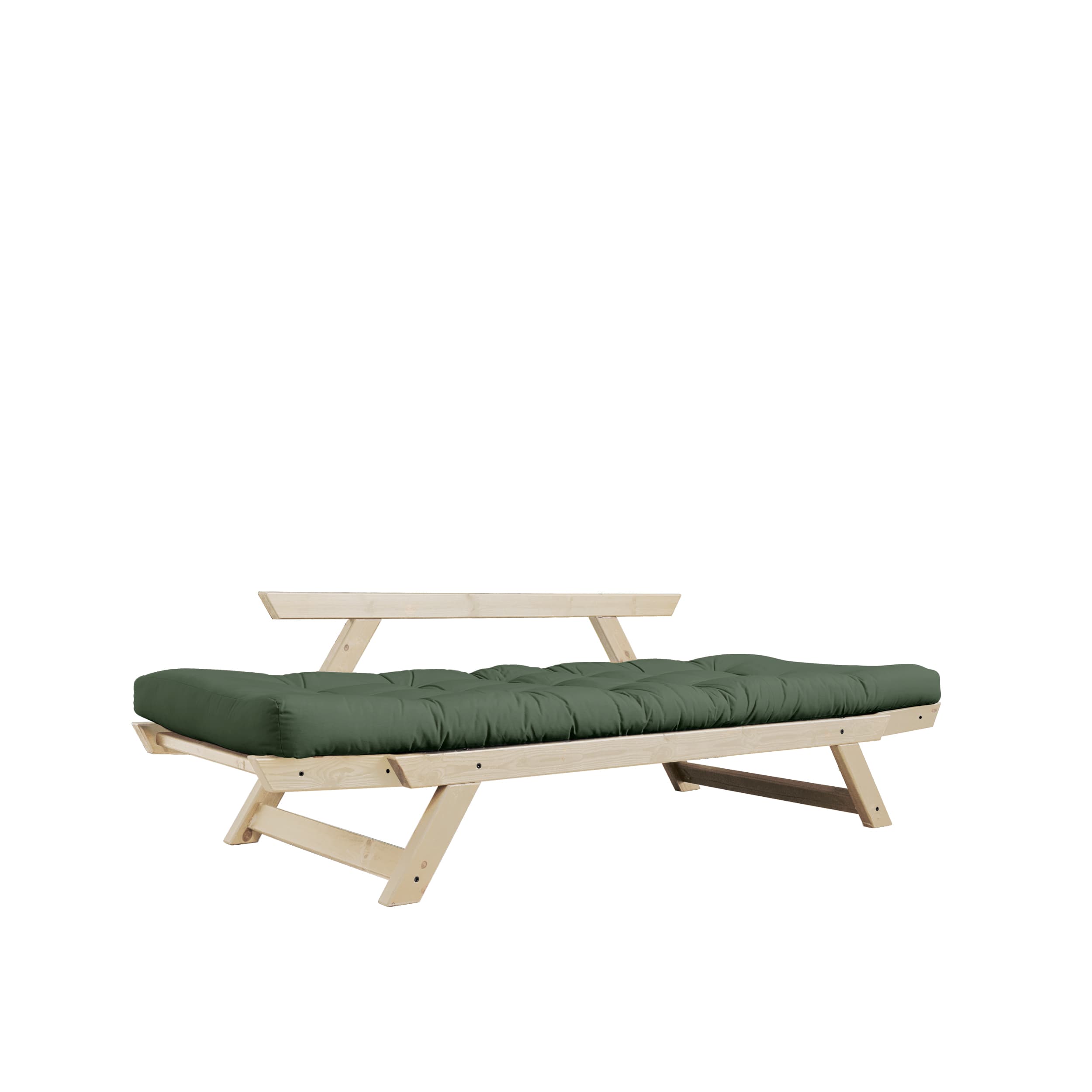 Bebop Sohvasänky Luonnollinen/Oliivinvihreä 174 cm