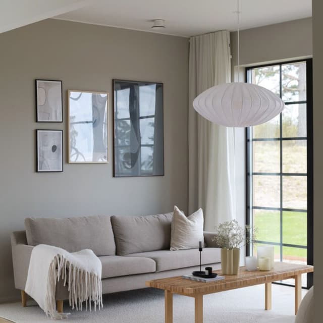 Ellipse Kattovalaisin Pellava White 80 cm