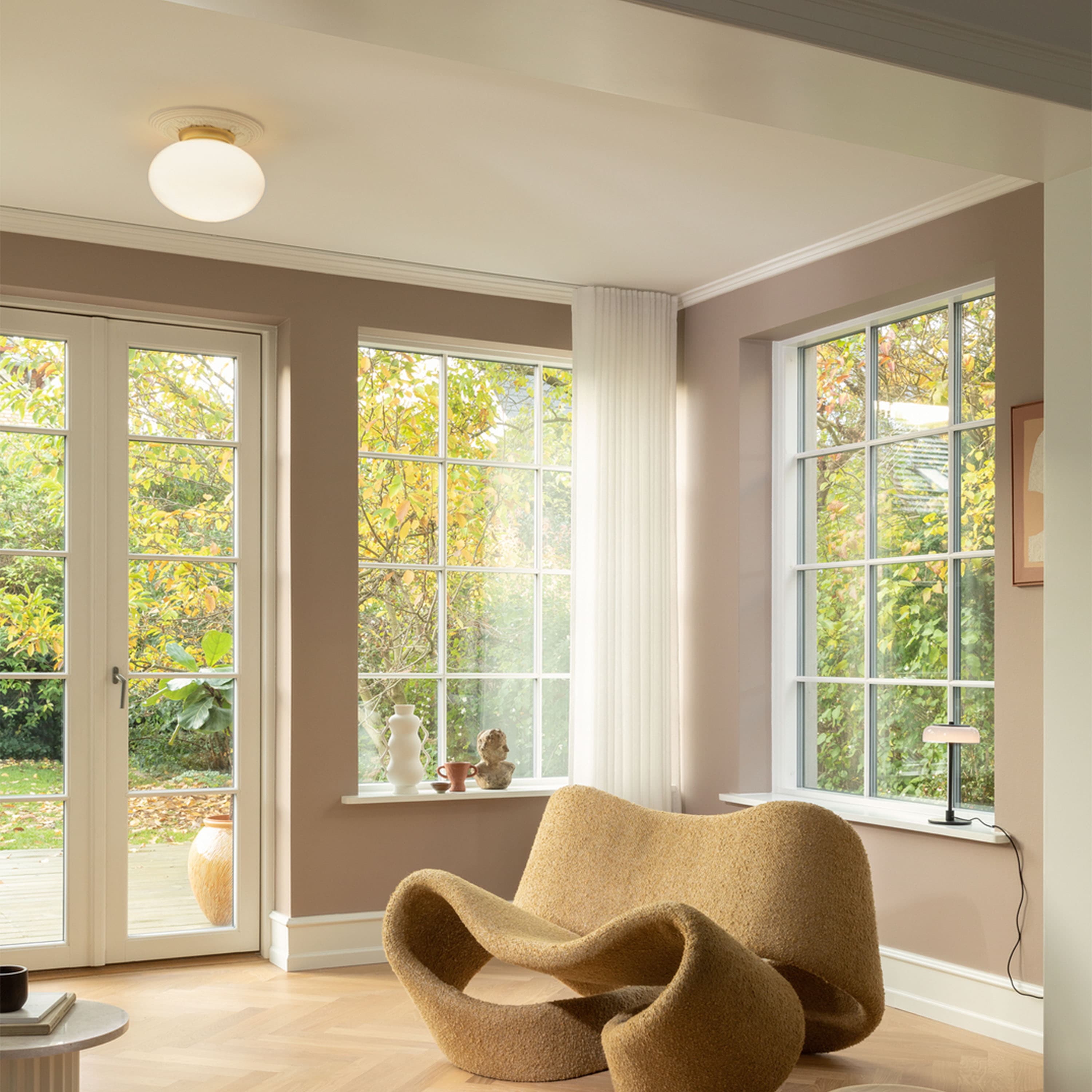 Rizzatto 301 kattovalaisin Satin Brass/Opal