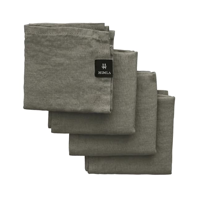 Sunshine Pellava Lautasliina Charcoal 4 kpl