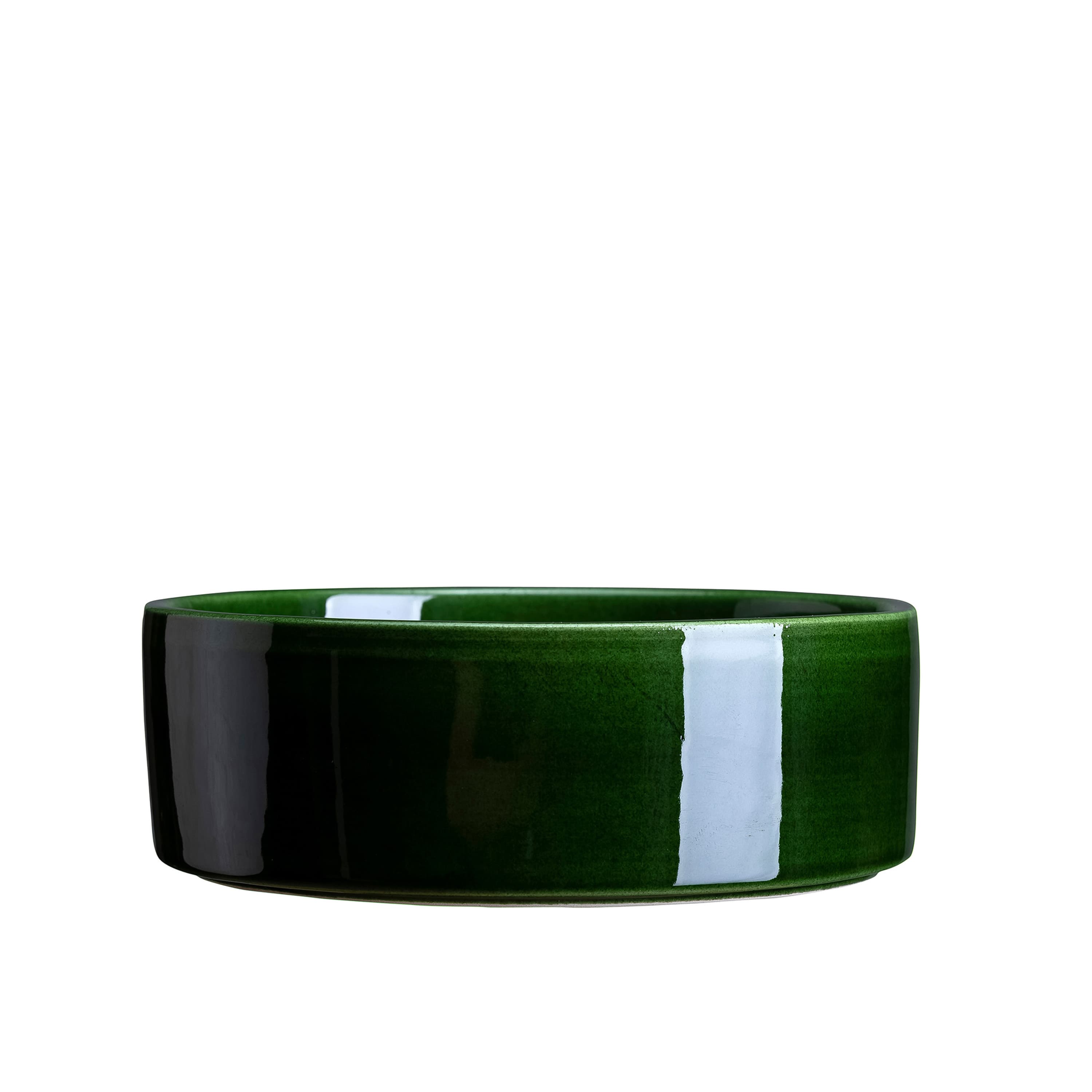 Hoff‑tarjotin lasitettu Deep Emerald Green Ø30