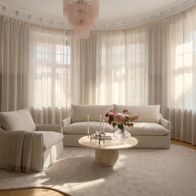 Grace 3-istuttava Sohva Light Linen 220 cm