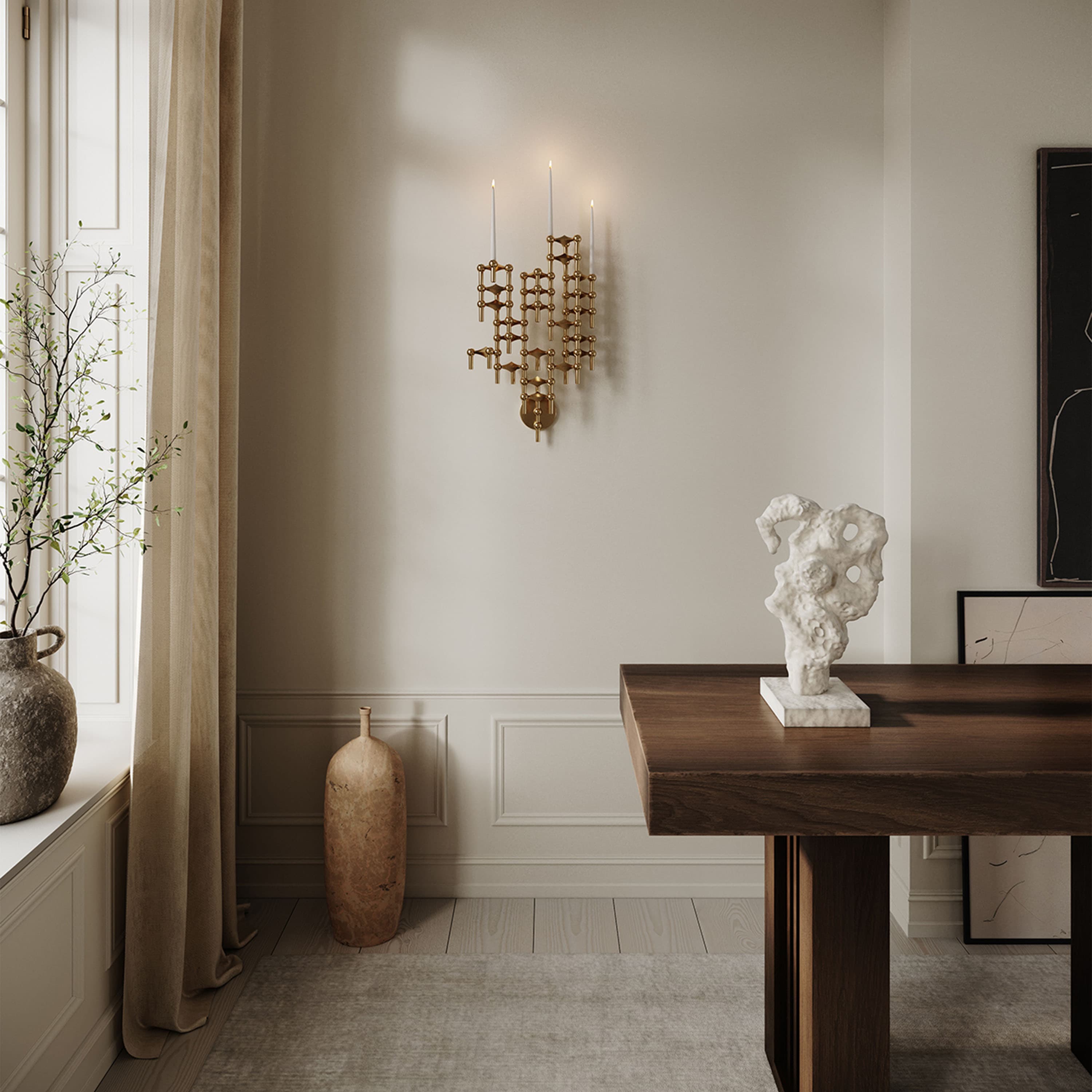 STOFF Nagel Kynttilänjalka Solid Brass