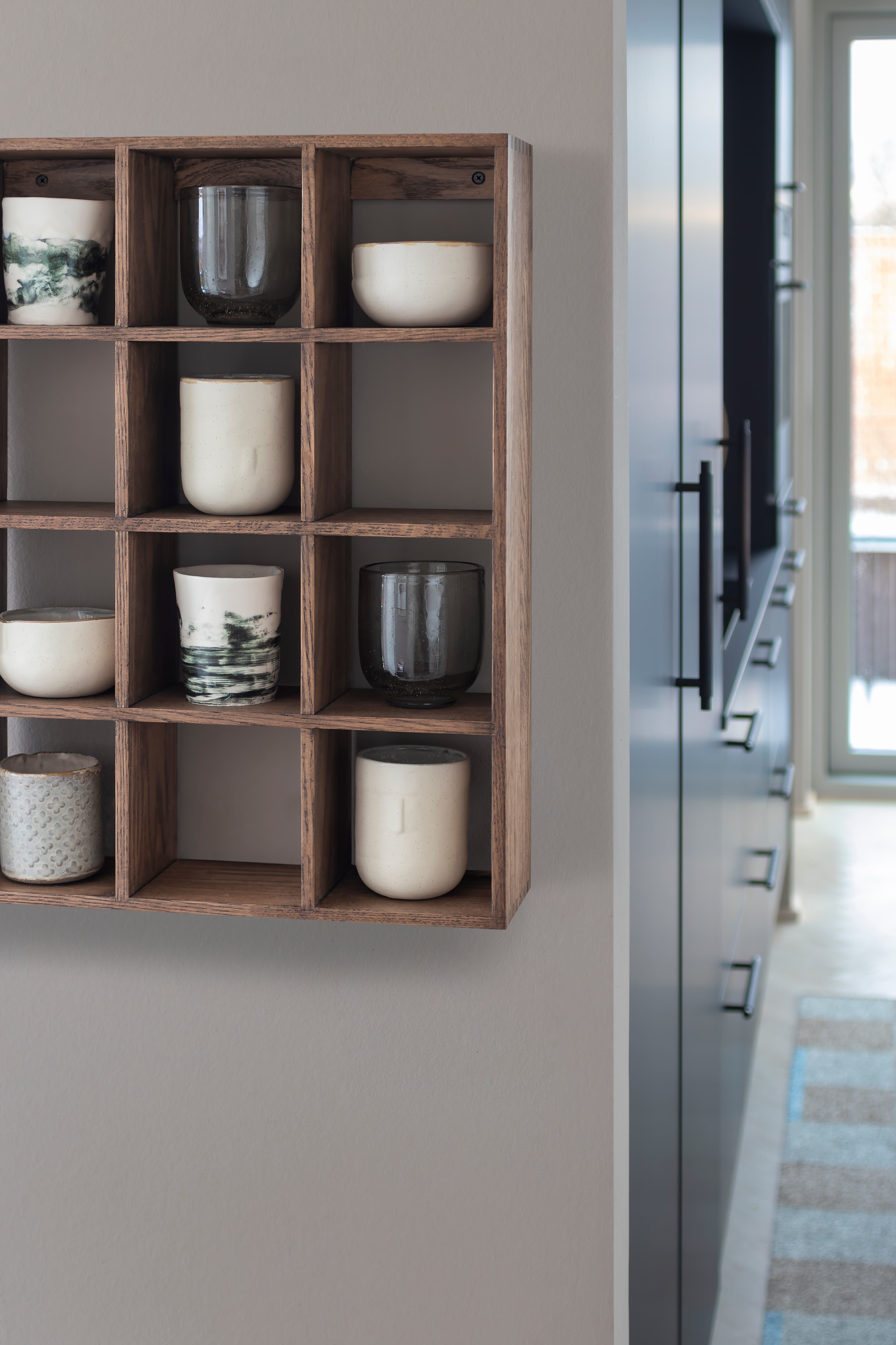 Showcase set box hylly tammi dark oiled 53 cm