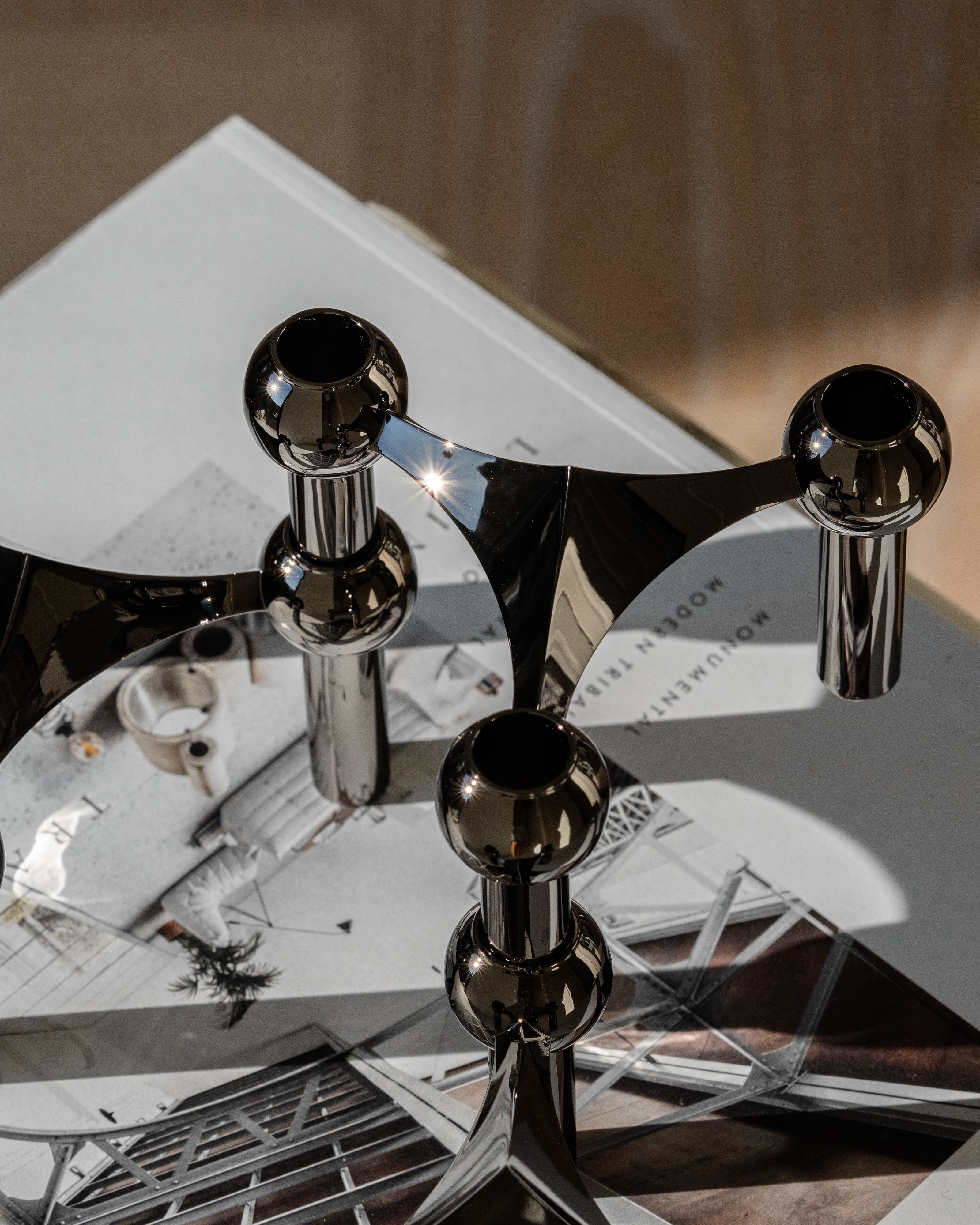 STOFF Nagel Kynttilänjalka Black Chrome 3-pakkaus