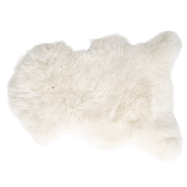 Livia Pitkäkarvainen lampaannahka Ivory 105x70
