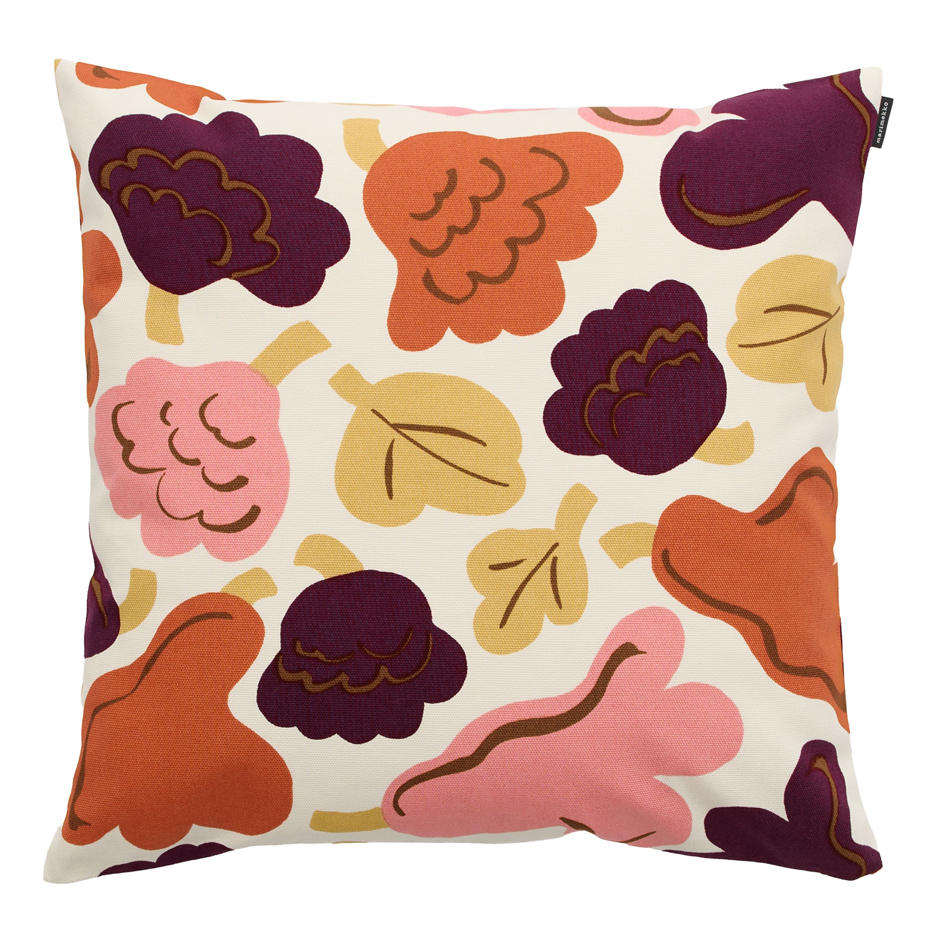 Pieni Kukasta Kukkaan Tyynynpäällinen Off White/Plum/Pink/Terracotta