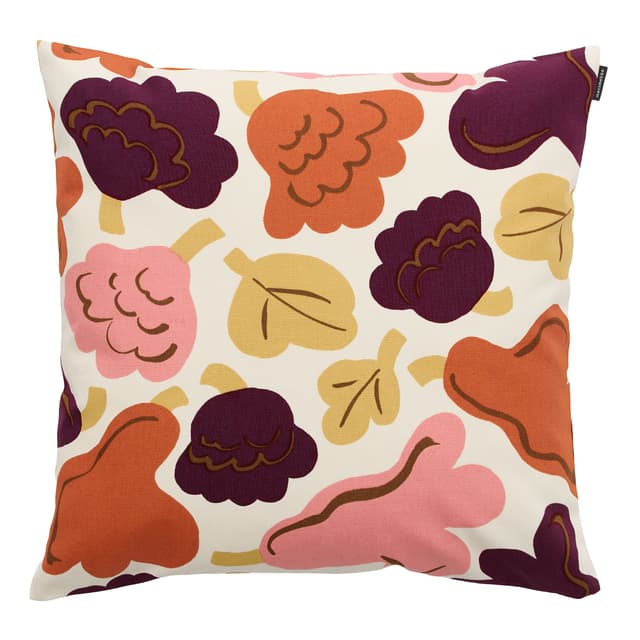 Pieni Kukasta Kukkaan Tyynynpäällinen Off White/Plum/Pink/Terracotta