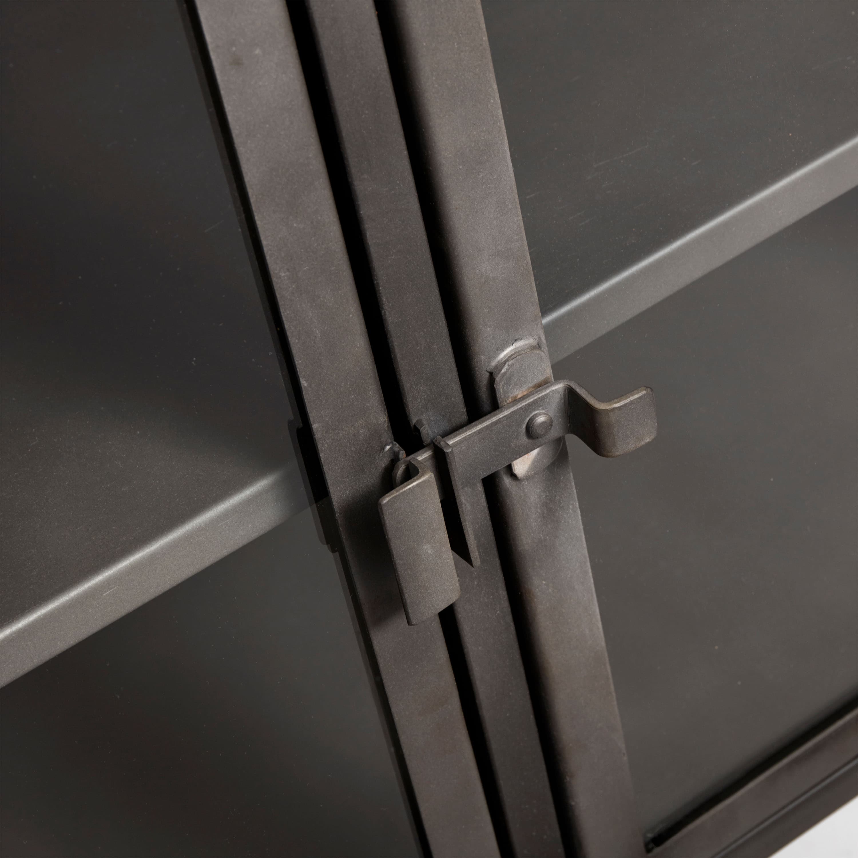 Boston Vitriinikaappi Black Iron 90x200