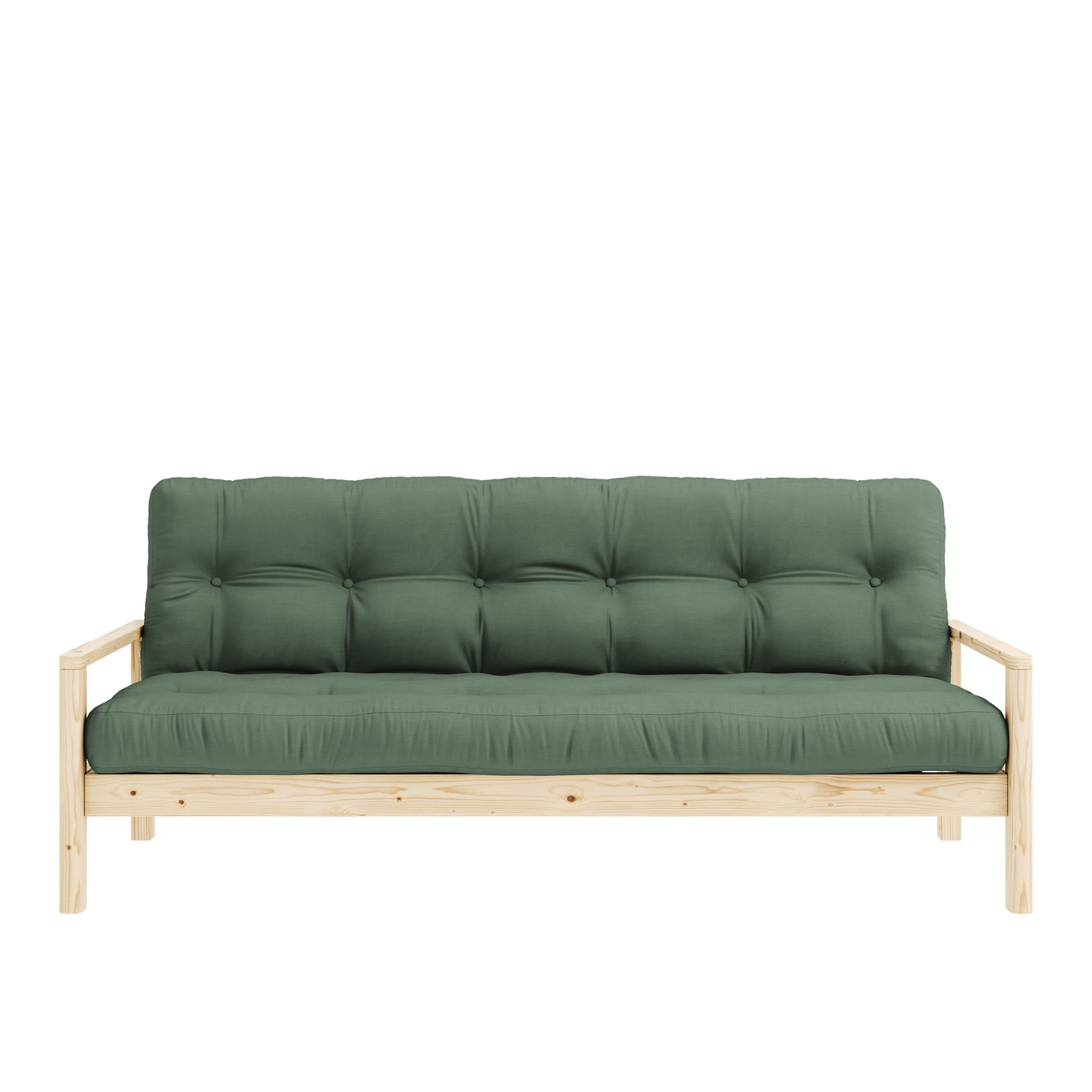 Knob Vuodesohva Luonnonväri/Oliivinvihreä 190cm