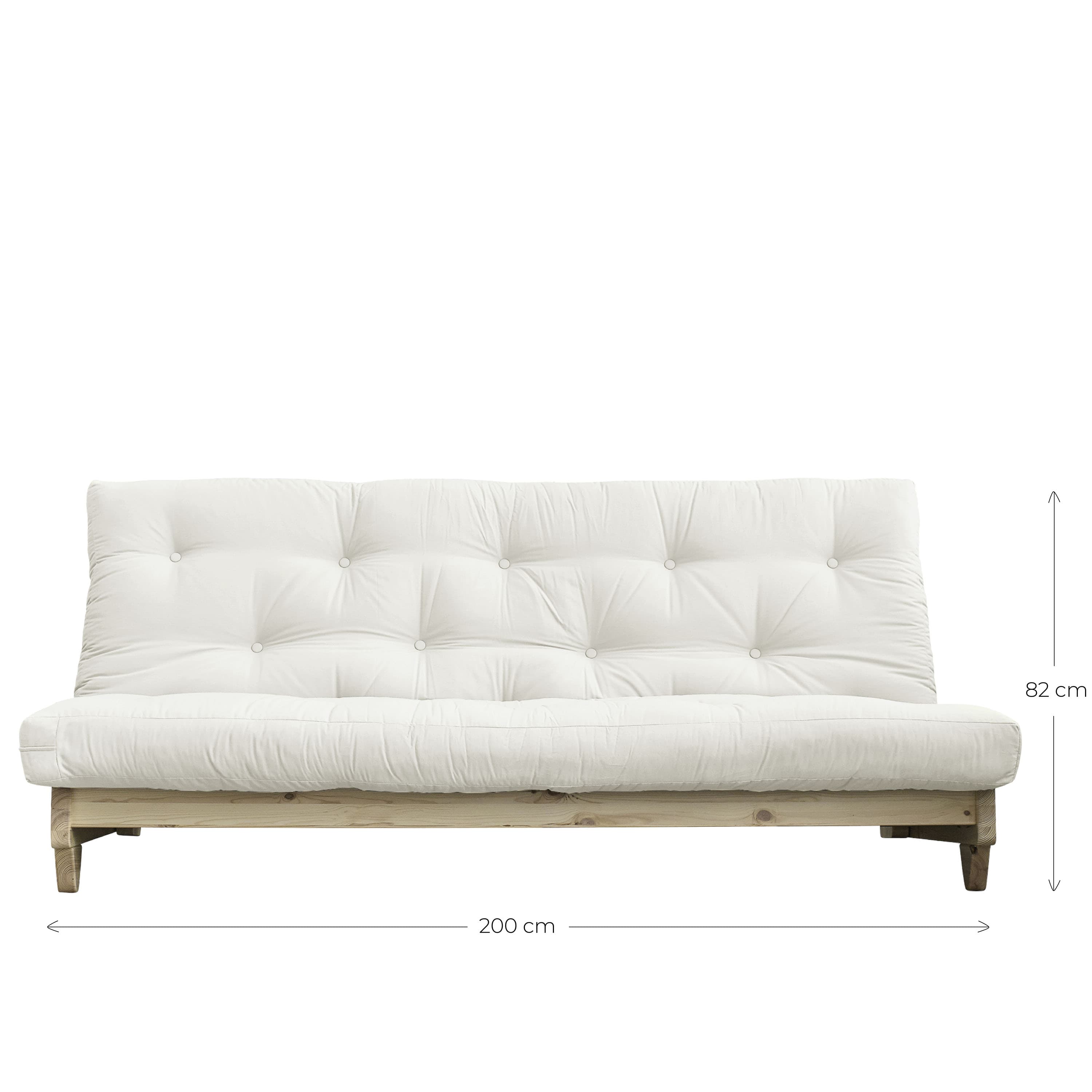 Fresh Vuodesohva Luonnollinen/Mokka 200 cm