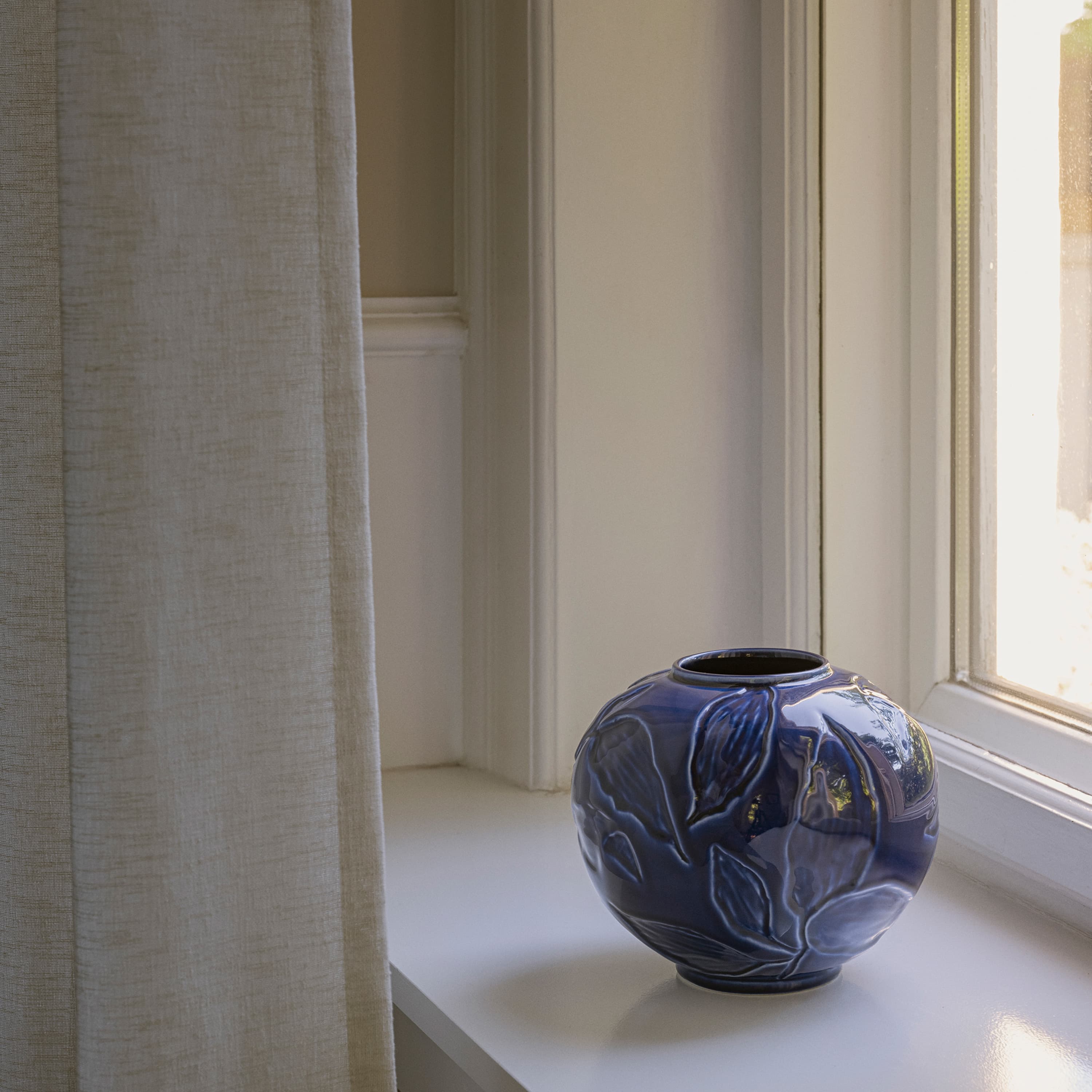 Florita‑maljakko lasitettu Agate Blue 15 cm