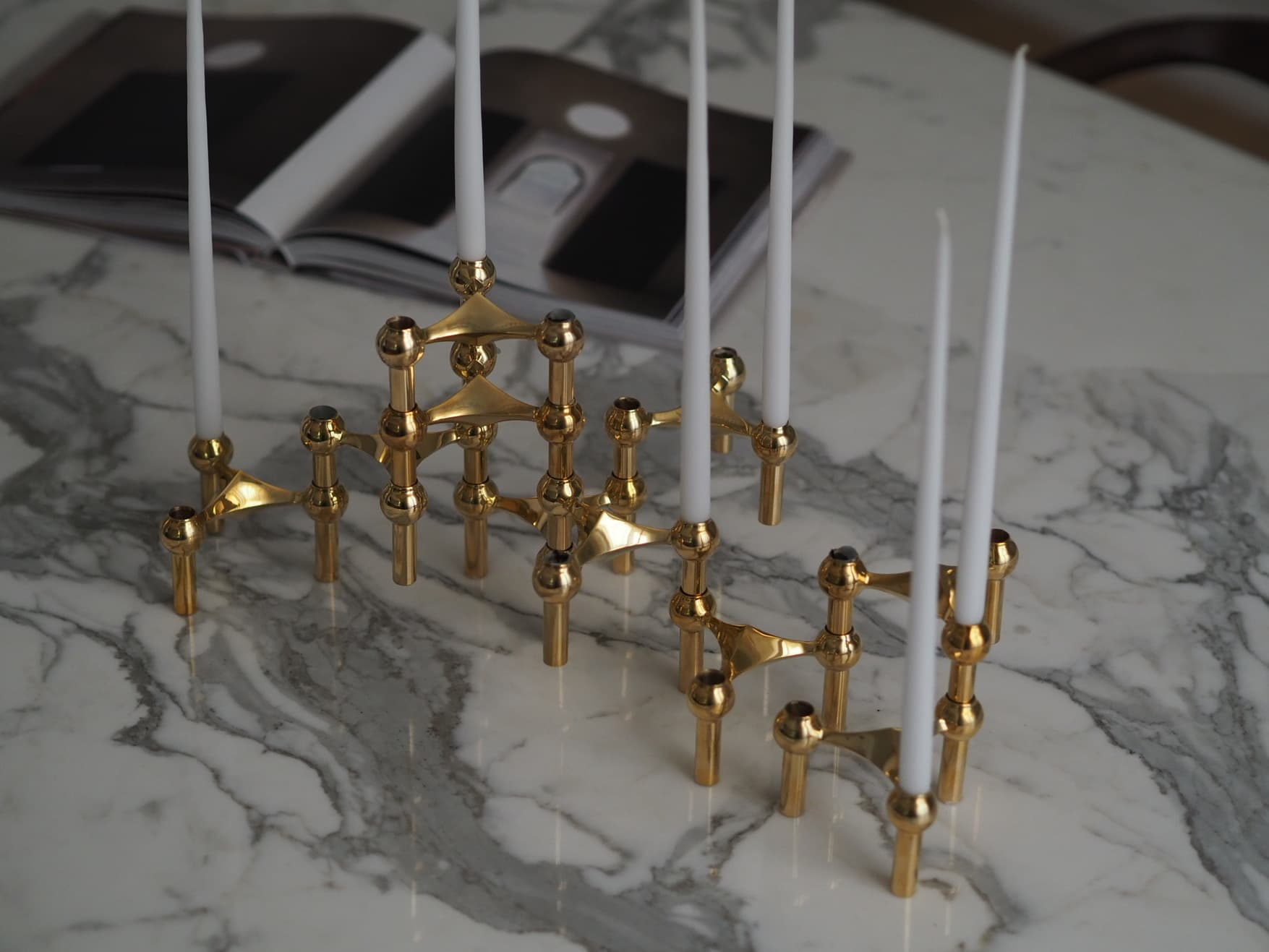 STOFF Nagel Kynttilänjalka Solid Brass 3-pakkaus
