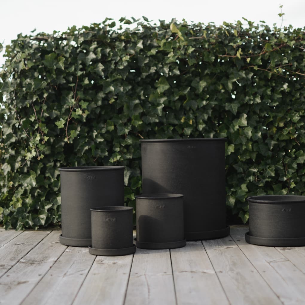Plant Pot Black Small 2-pakkaus