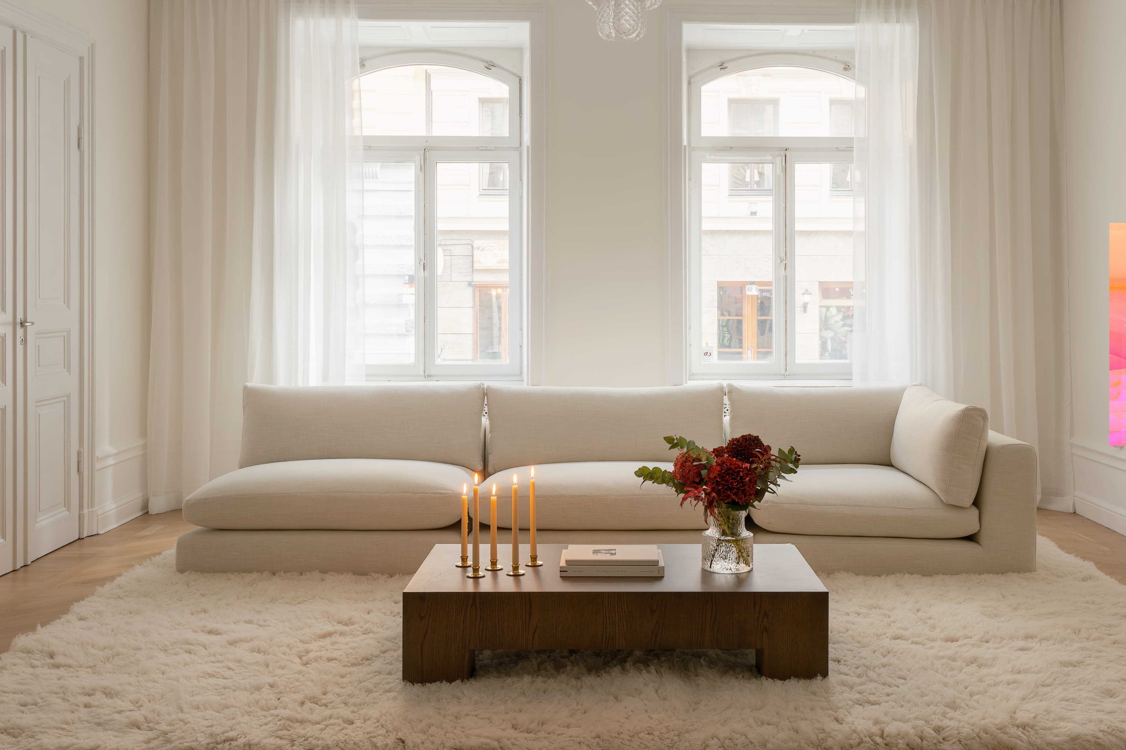 Fluffy Flokati Matto White 240x350