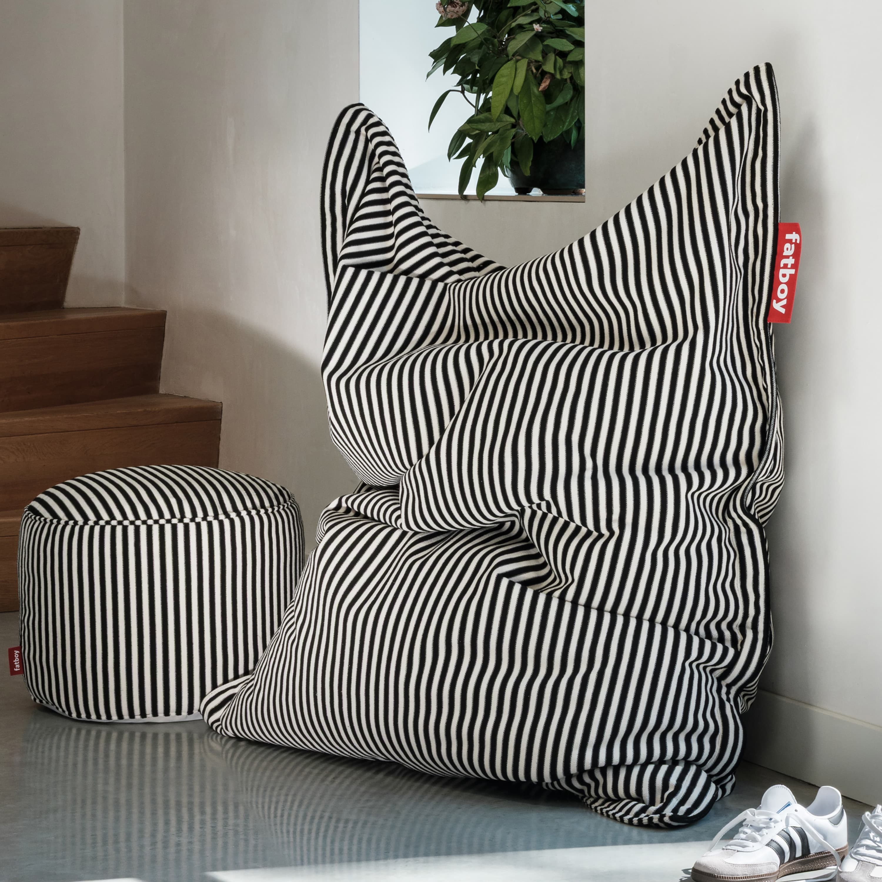 Original Slim Terry Istuinpouf Musta kerma