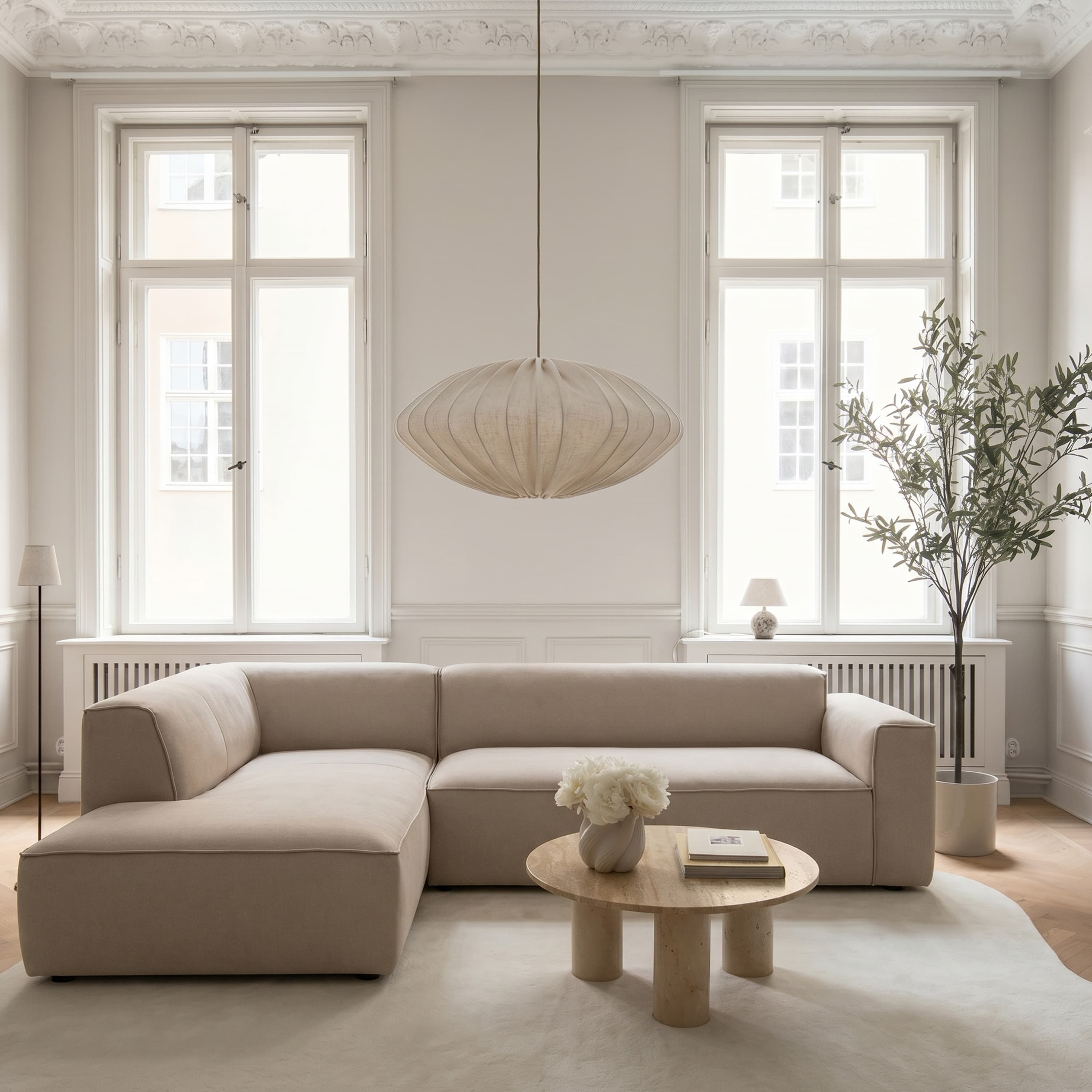 Bobbie Kulmasohva Vasemmalla Beige 311x217 cm