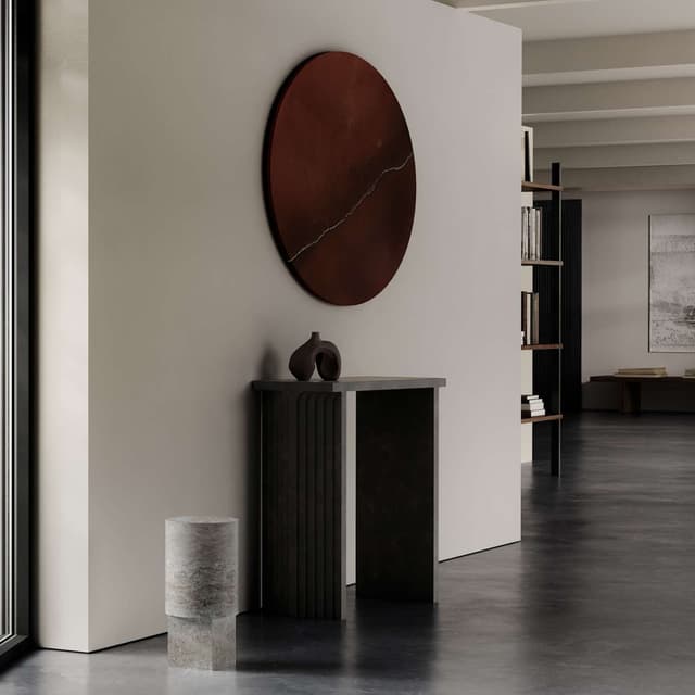 Column Pöytä Silver Travertine