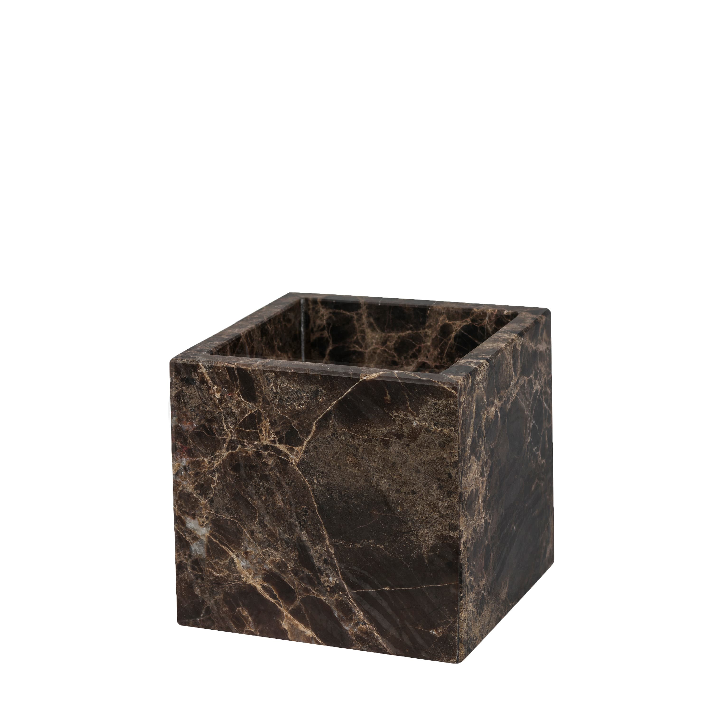 Marble Kub Dekoraatio Ruskea 10 cm