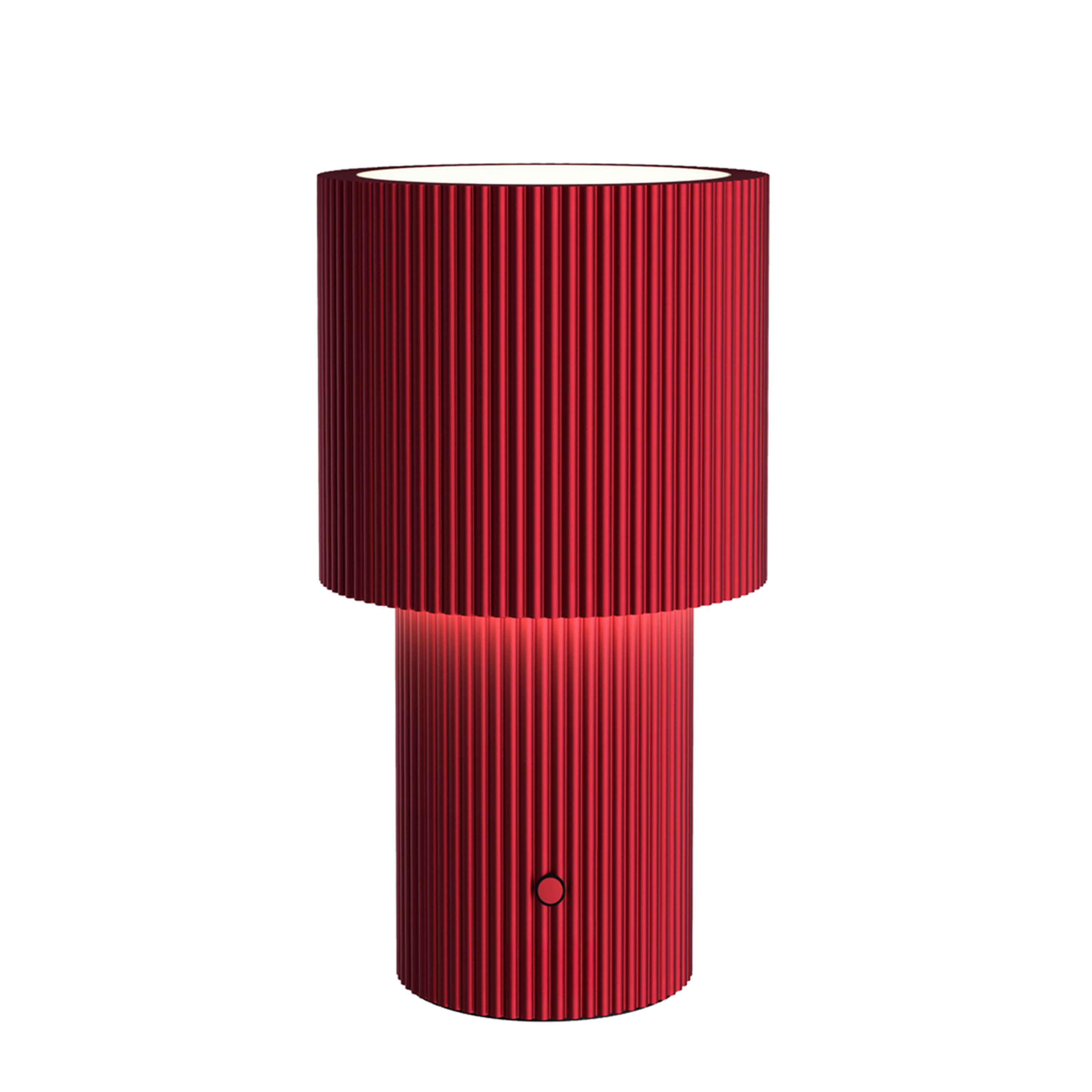Iluma Kannettava Pöytävalaisin Punainen 22cm
