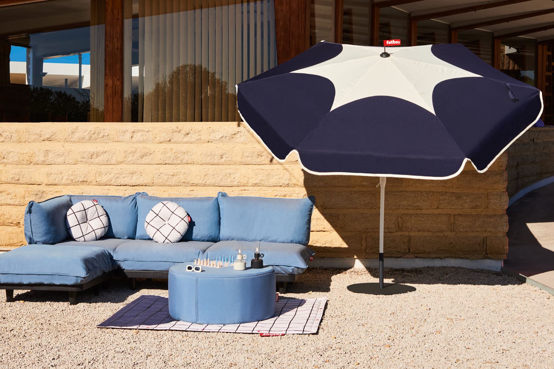 Sunshady aurinkovarjo ocean blue ø300