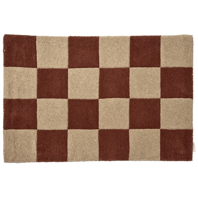 Square Ovimatto Terrakotta/Luonnonväri 60x90