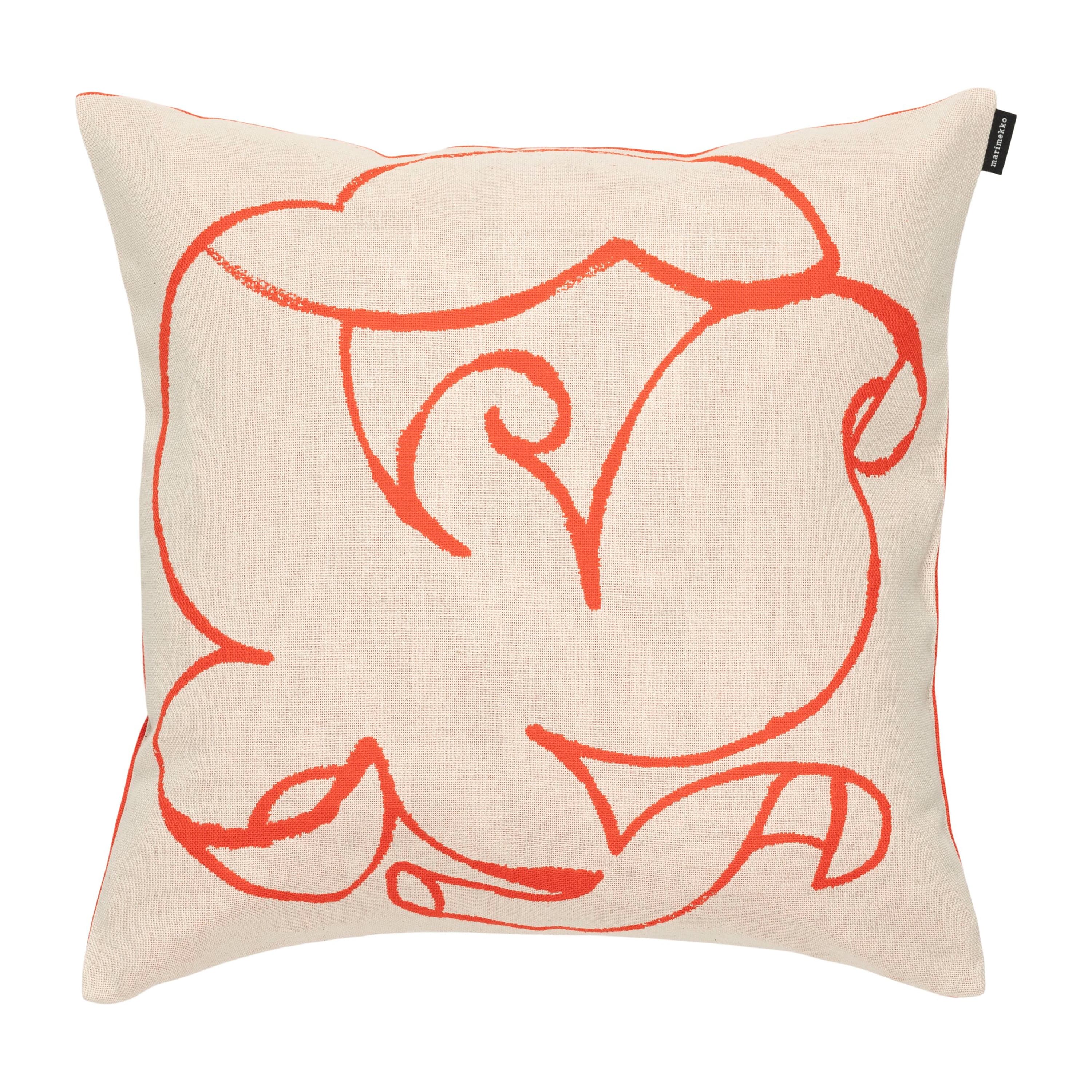 Pistilla Tyynyliina Off White/Tomaatinpunainen 50x50