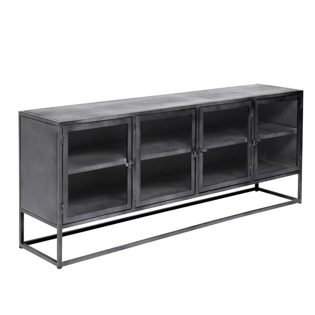 Boston 4 ovea Sivupöytä Black Iron 180x73