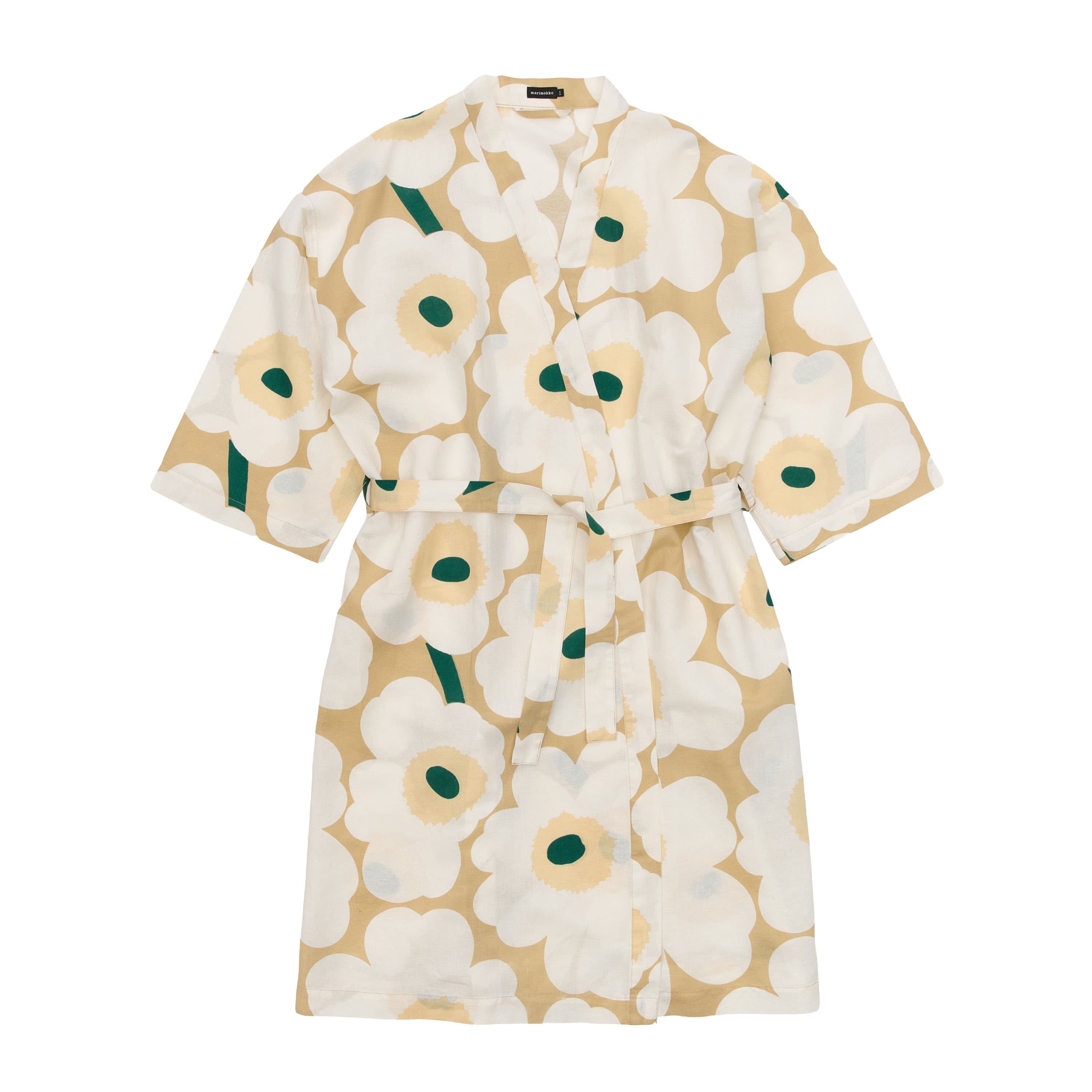 Unikko Kylpytakki Sand/Off White/Hay/Emerald Large/XLarge
