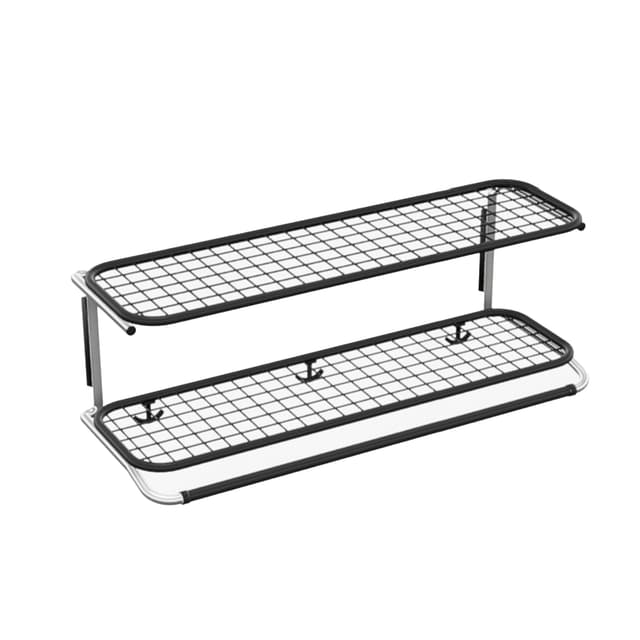 Classic Kenkähylly Tupla Musta/Kromi 80cm