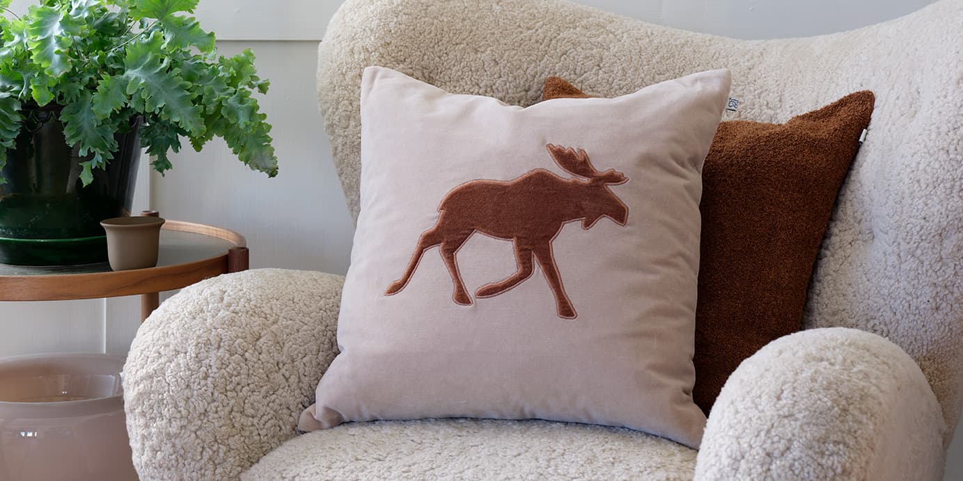 Moose Tyynynpäällinen Sametti Tan/Cognac 50x50