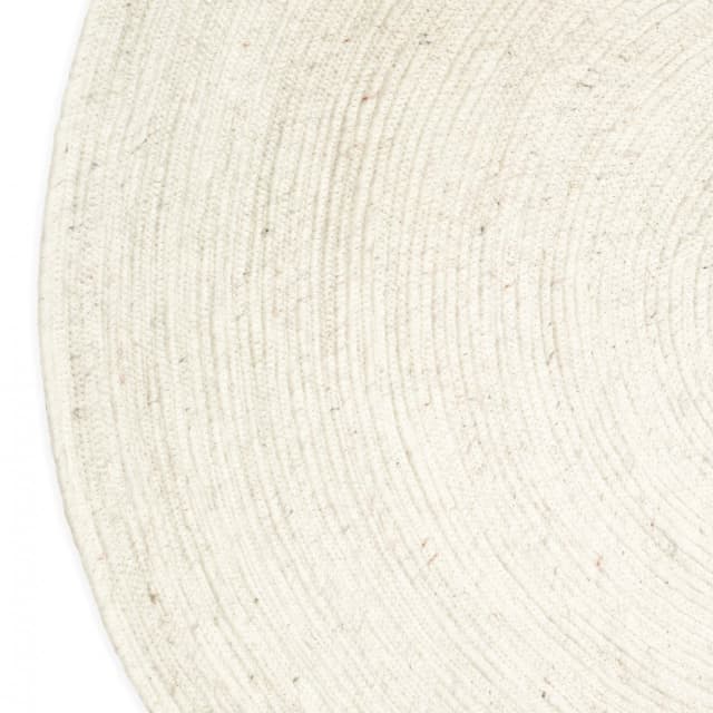 Merino Pyöreä Villamatto Valkoinen Ø 200cm