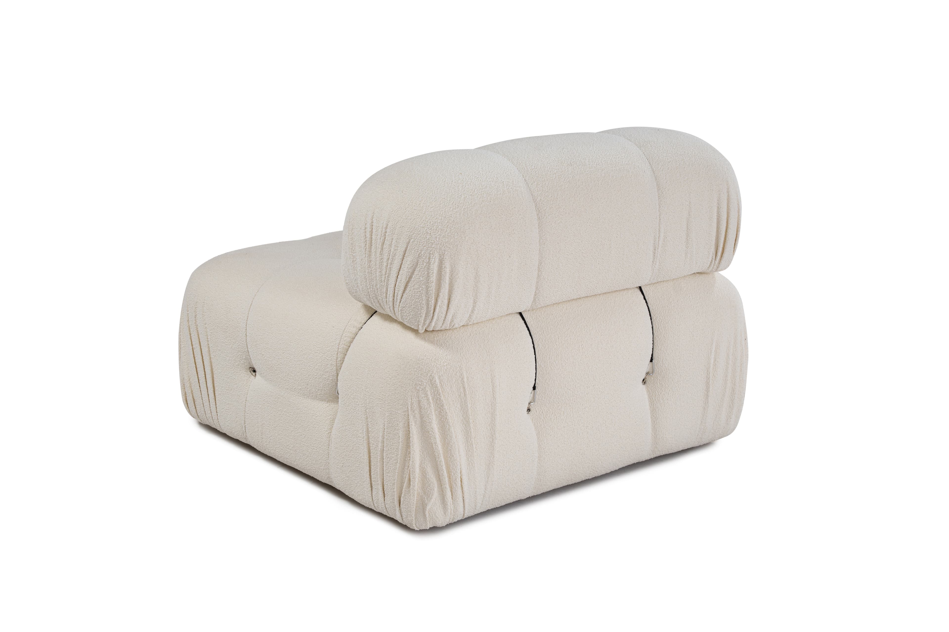 Blanca Keskimmäinen Moduuli White Bouclé