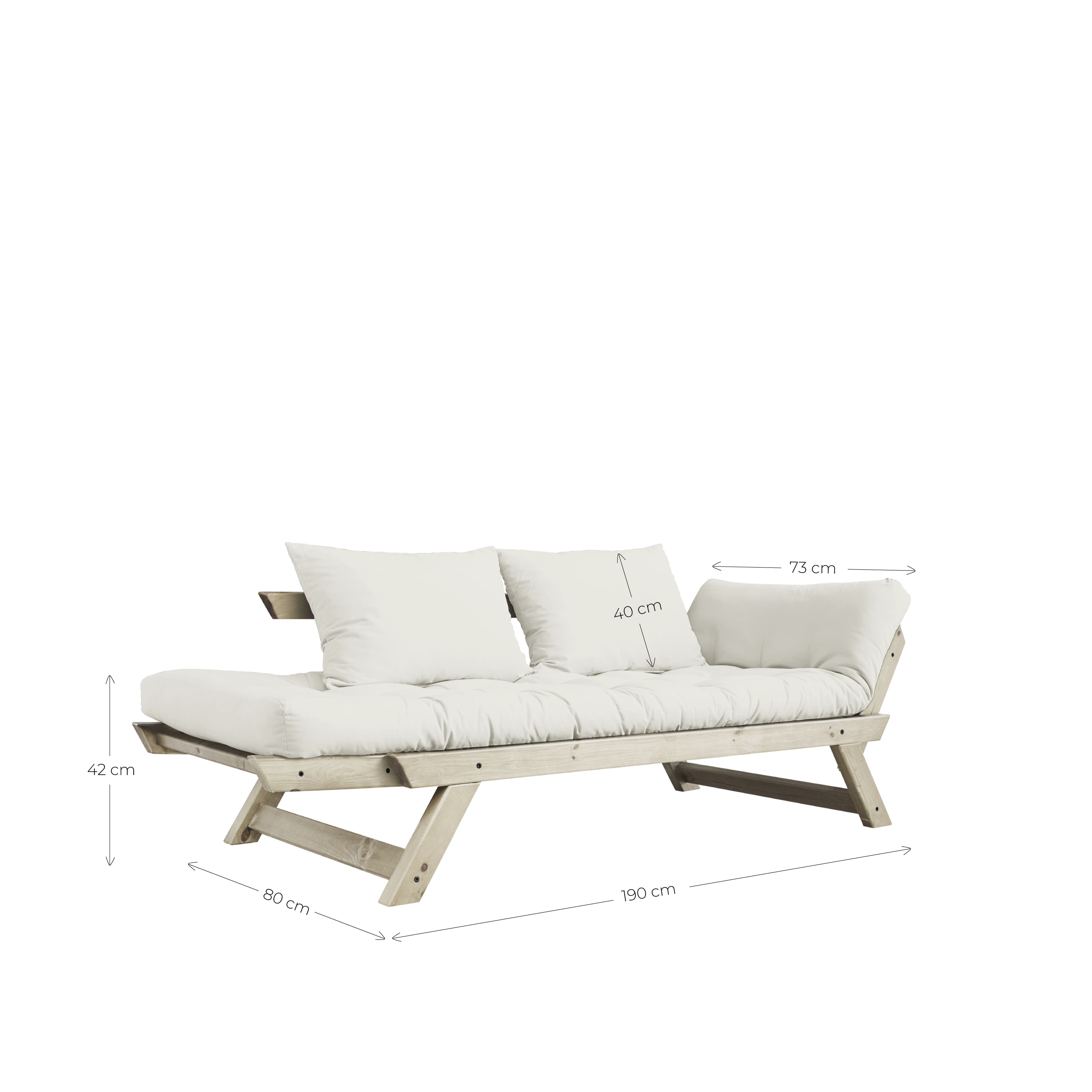 Bebop Sohvasänky Luonnollinen/Mokka 174 cm
