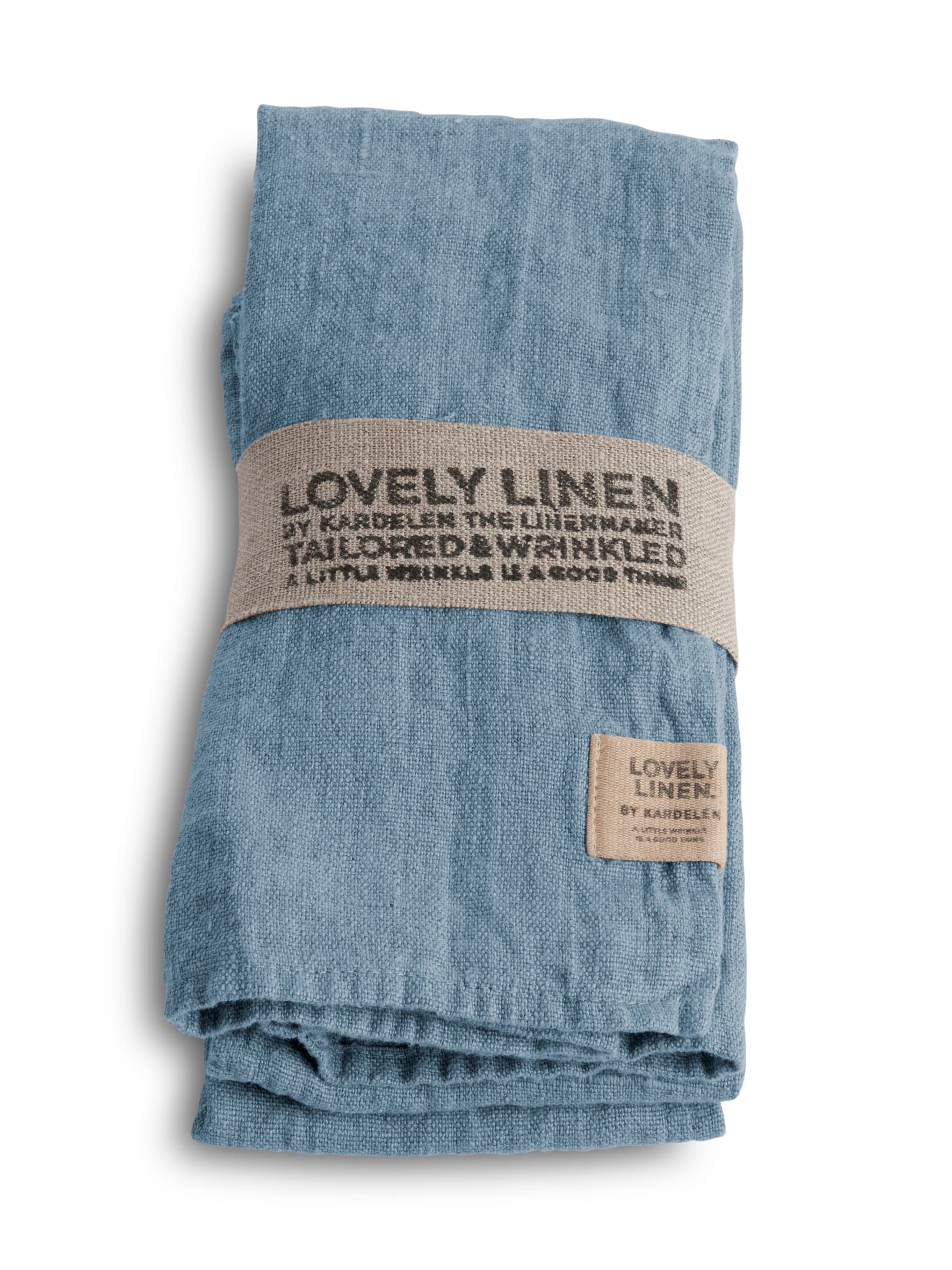Lovely lautasliina pellava pölyinen sininen 4-pakkaus