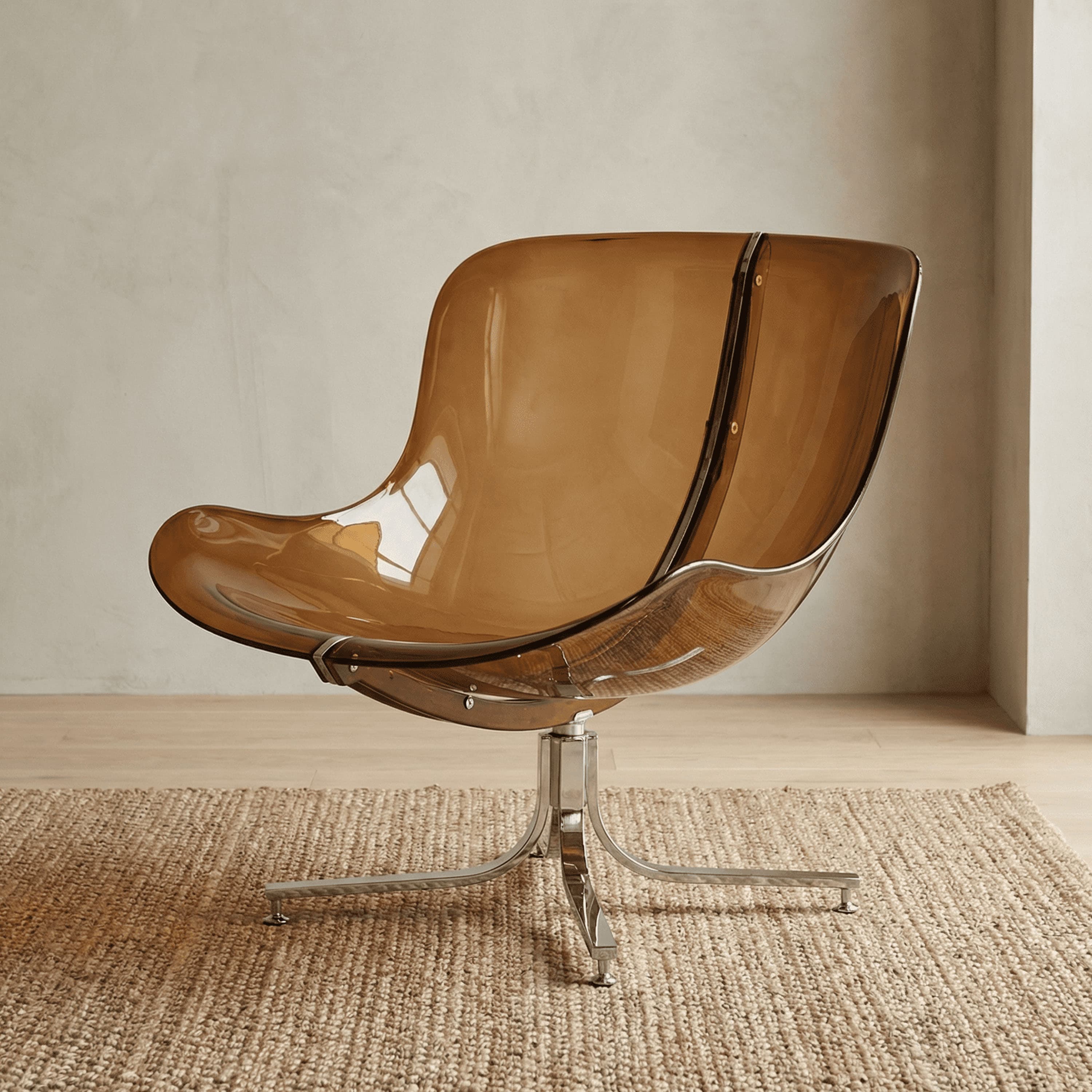Glossy nojatuoli beige