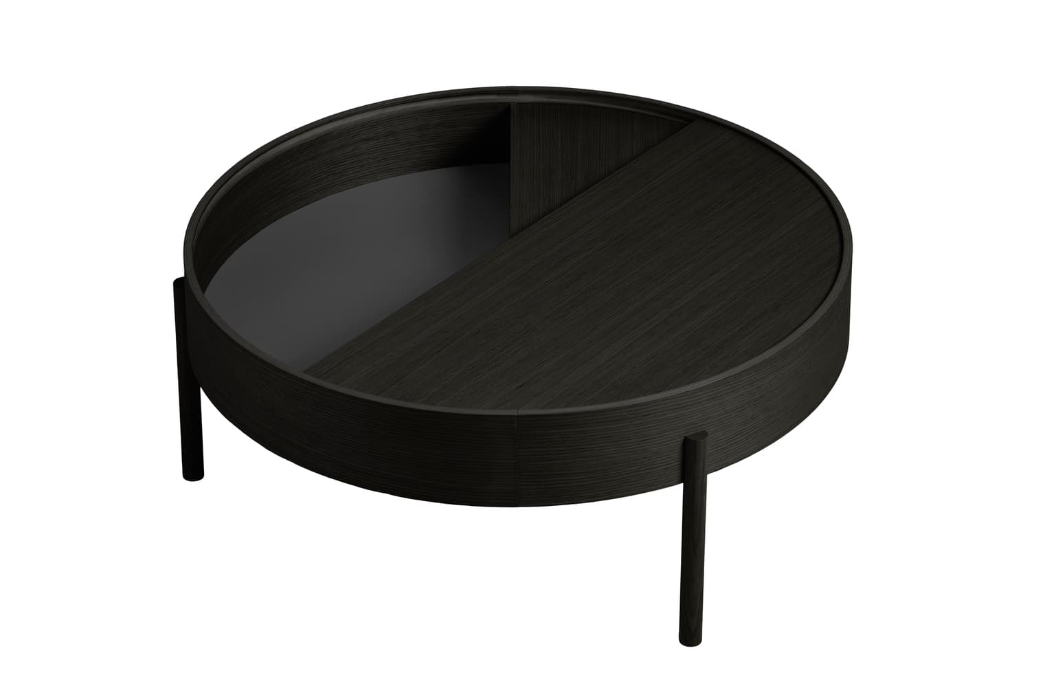 Arc sohvapöytä black ash Ø89