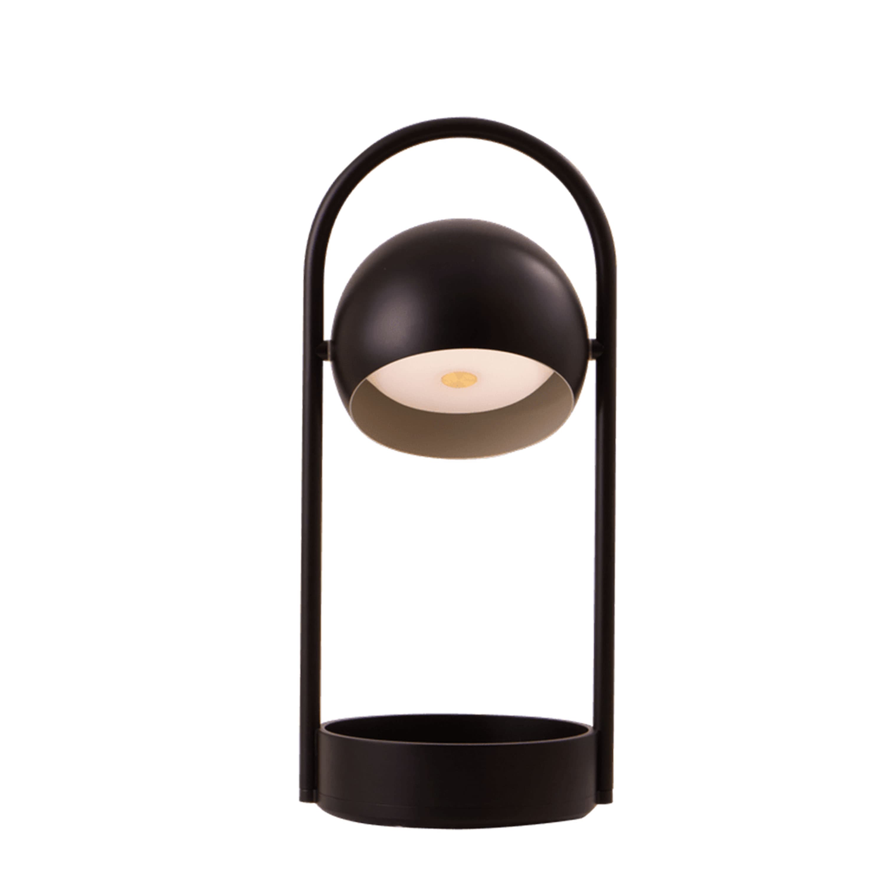 Pallomainen kannettava pöytävalaisin musta 32 cm