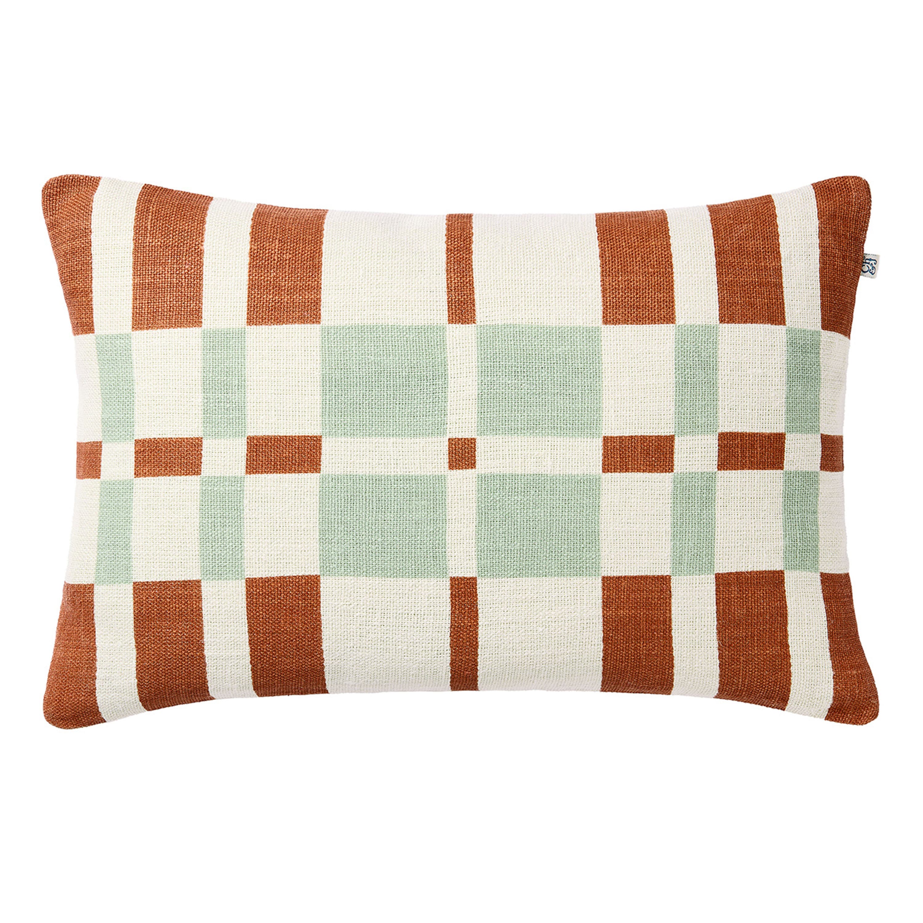 Avi Putevar Lin Apricot Orange/Aqua 50x50