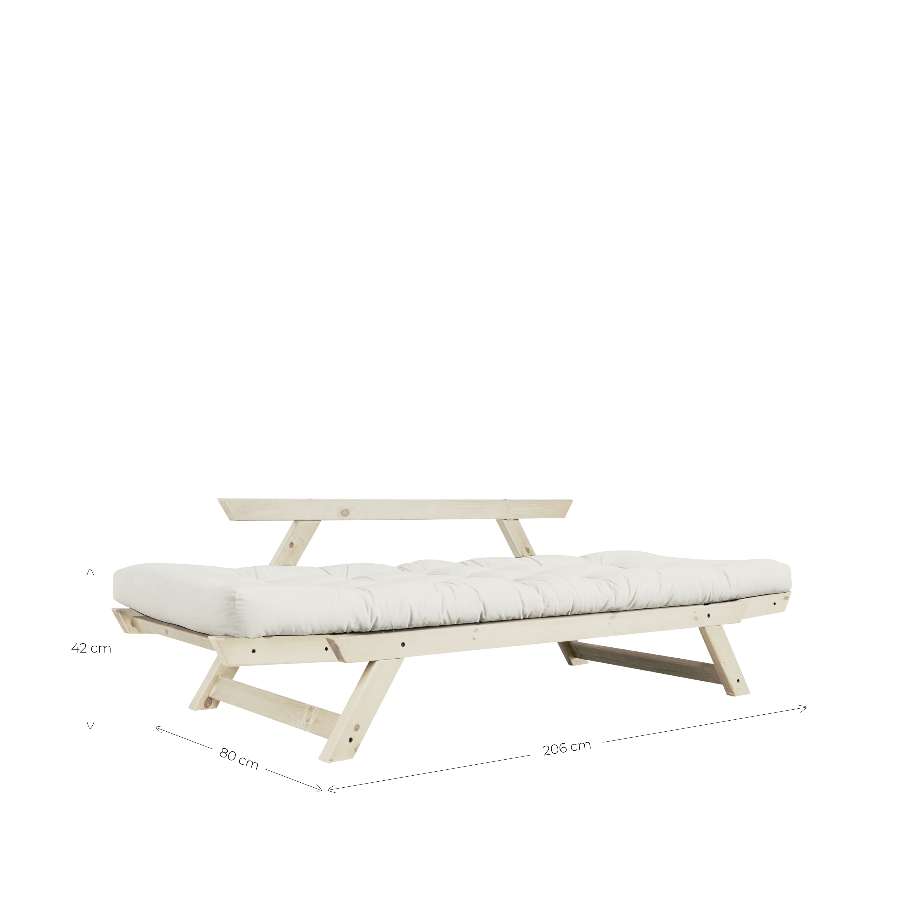 Bebop Sohvasänky Luonnollinen/Oliivinvihreä 174 cm
