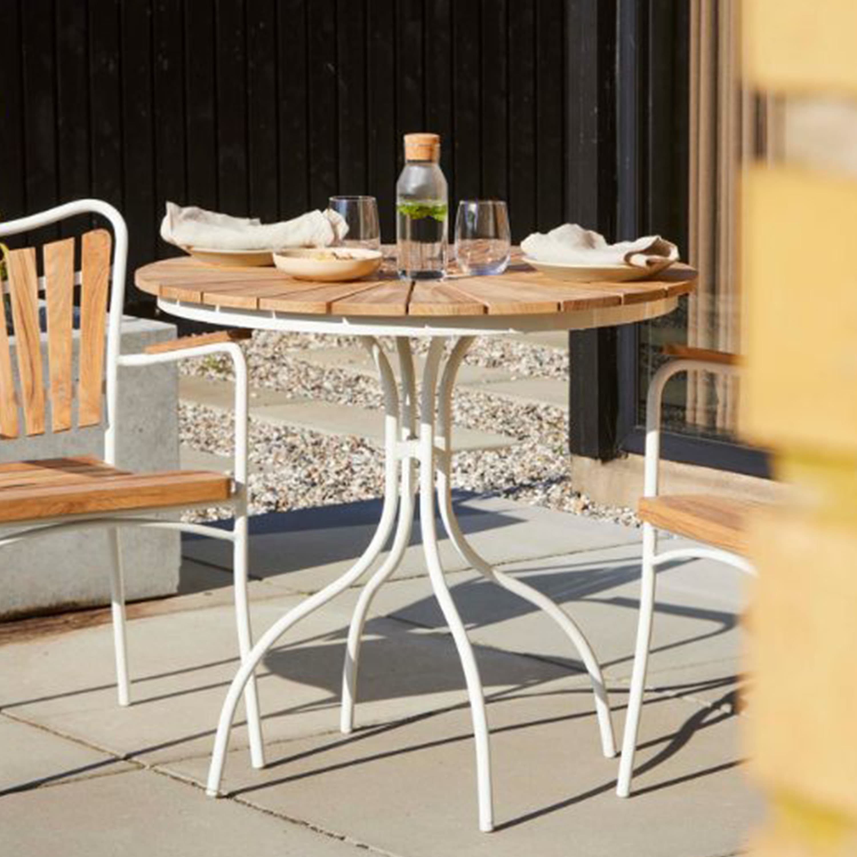 Ellen Kahvipöytä Sandy Grey/Teak Ø80