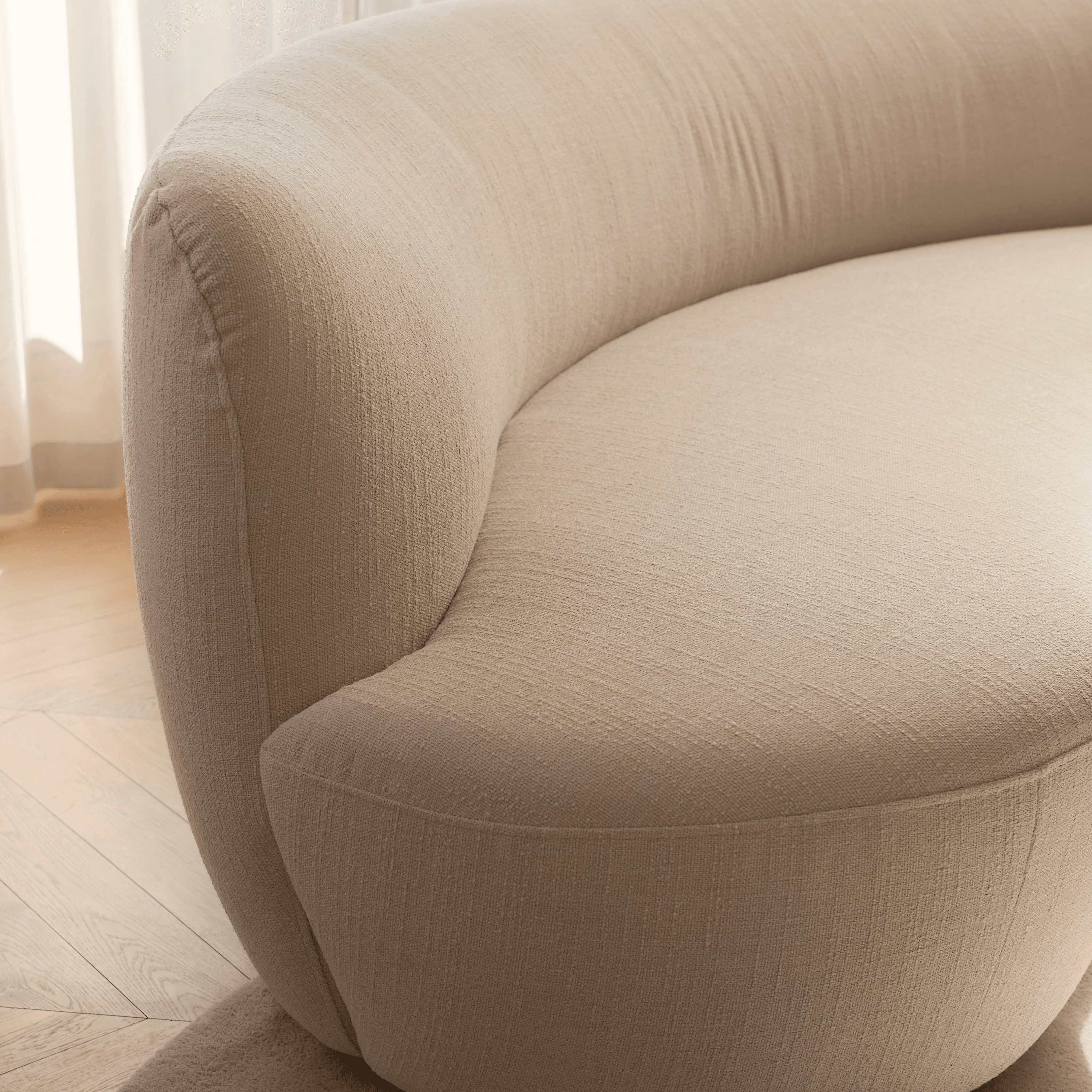 Moon 4-istuttava Sohva Bouclé Beige 240cm