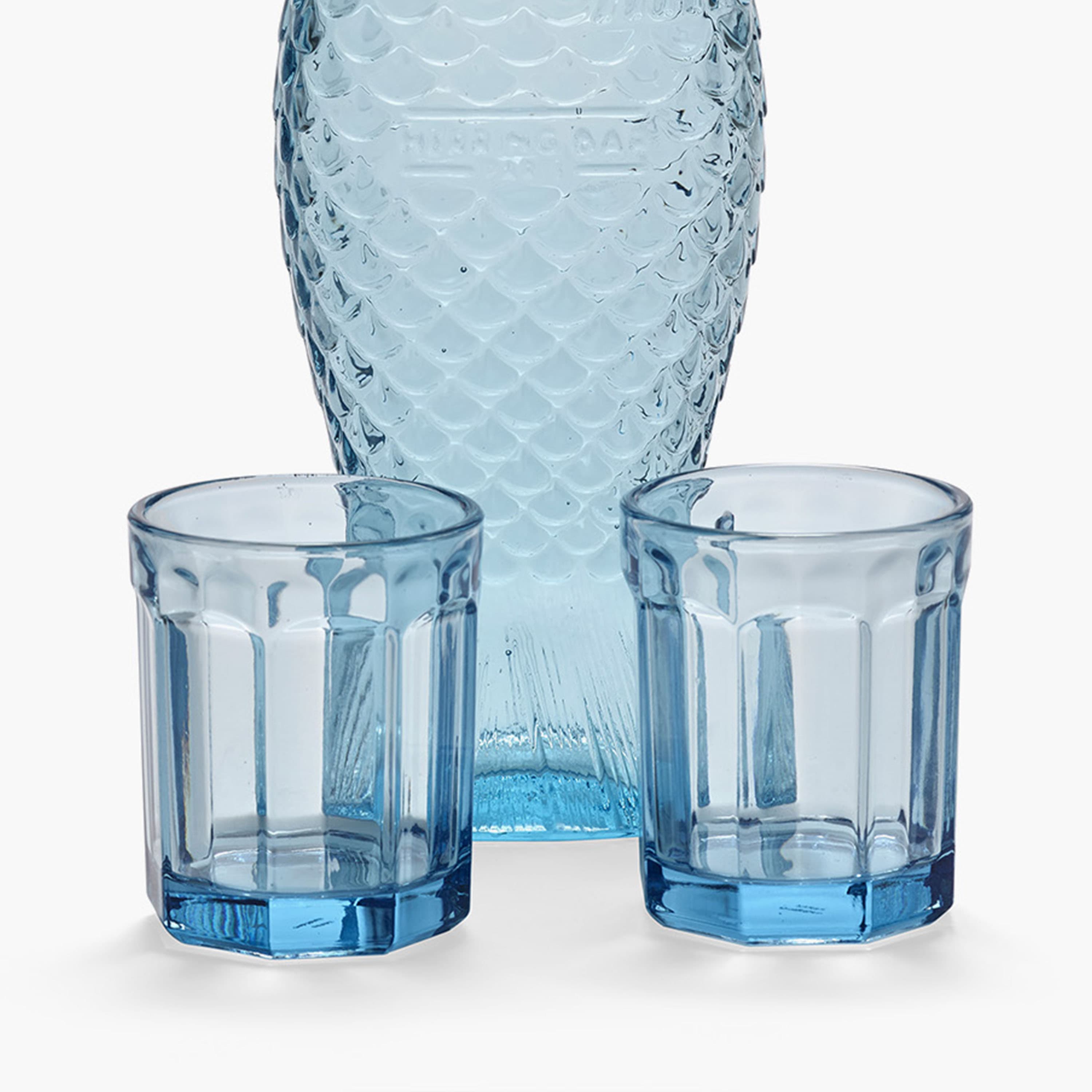Fish&Fish Karahvi ja 2 Lasia Blue