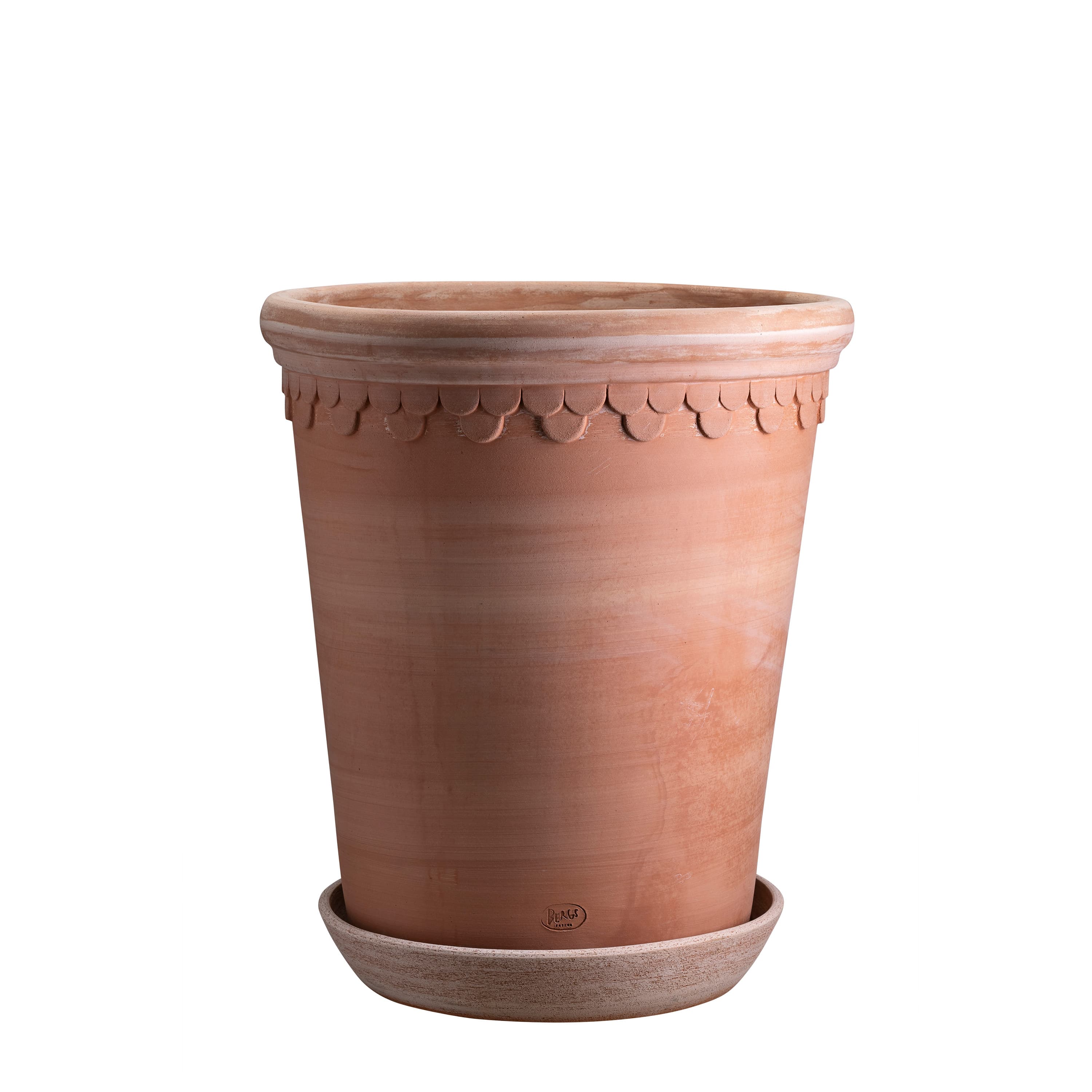 Copenhagen Tall -ruukku lautasella Raw Pink Terracotta Ø14